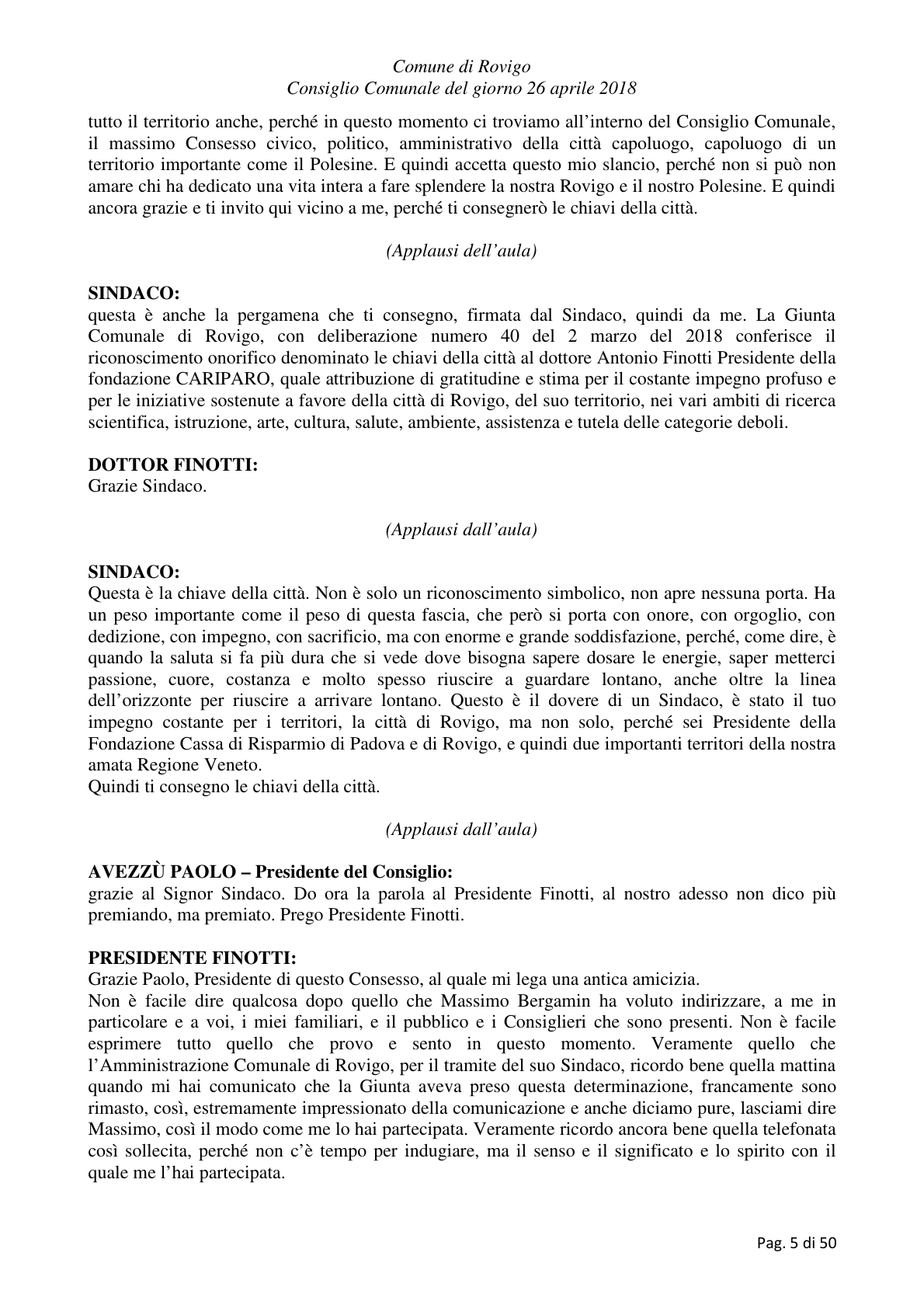 Pagina 5 del verbale