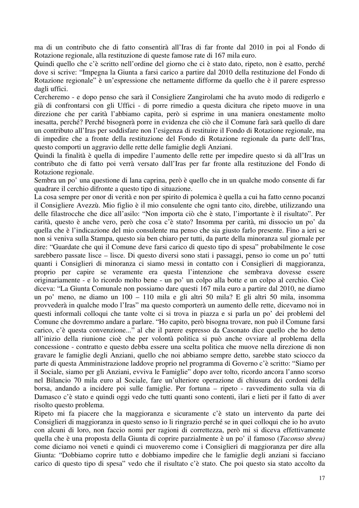 Pagina 18 del verbale