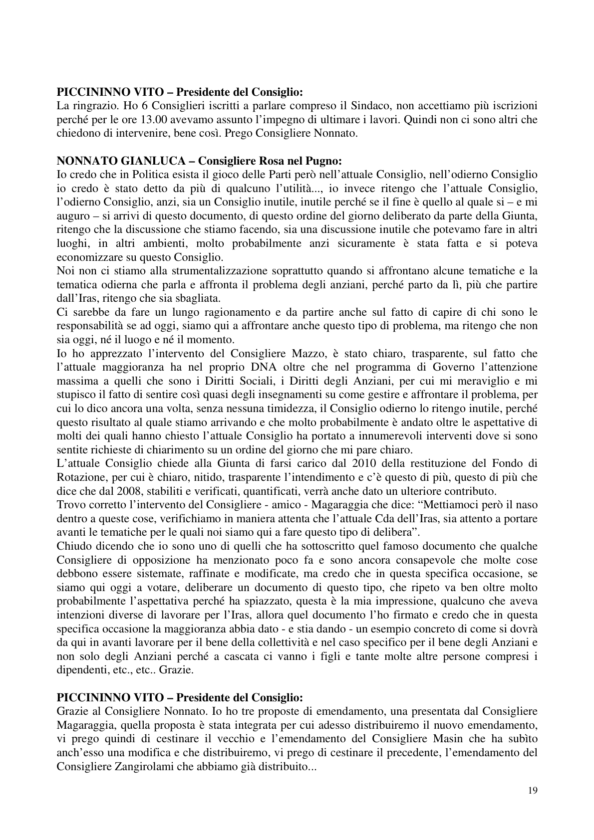 Pagina 20 del verbale