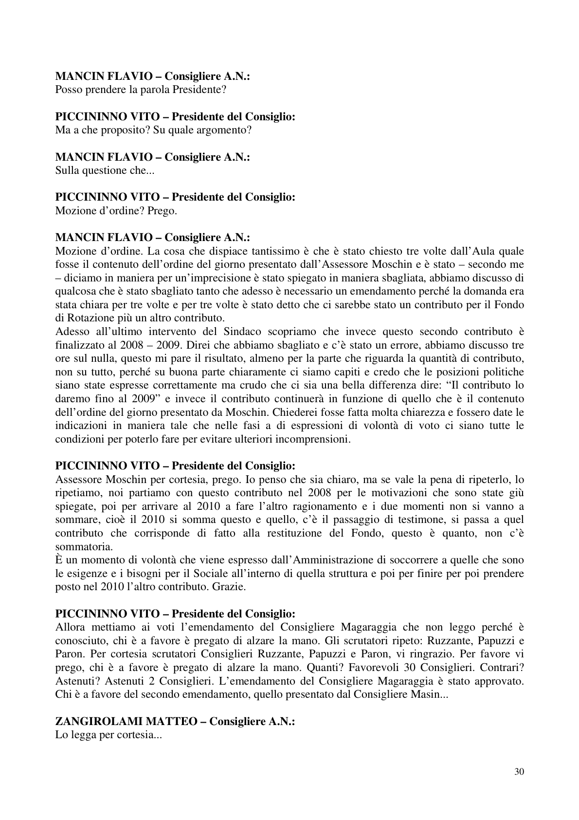 Pagina 31 del verbale