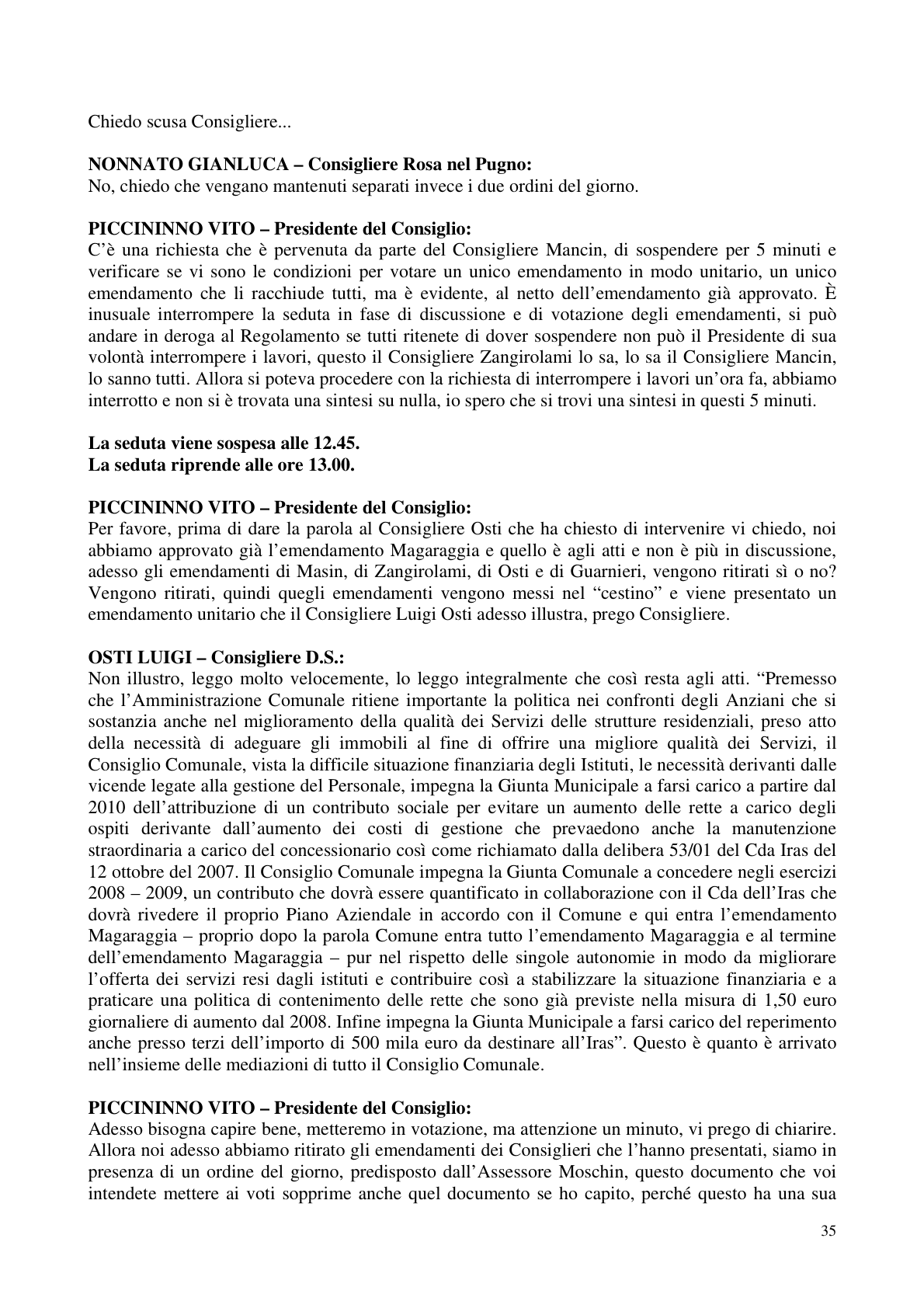 Pagina 36 del verbale
