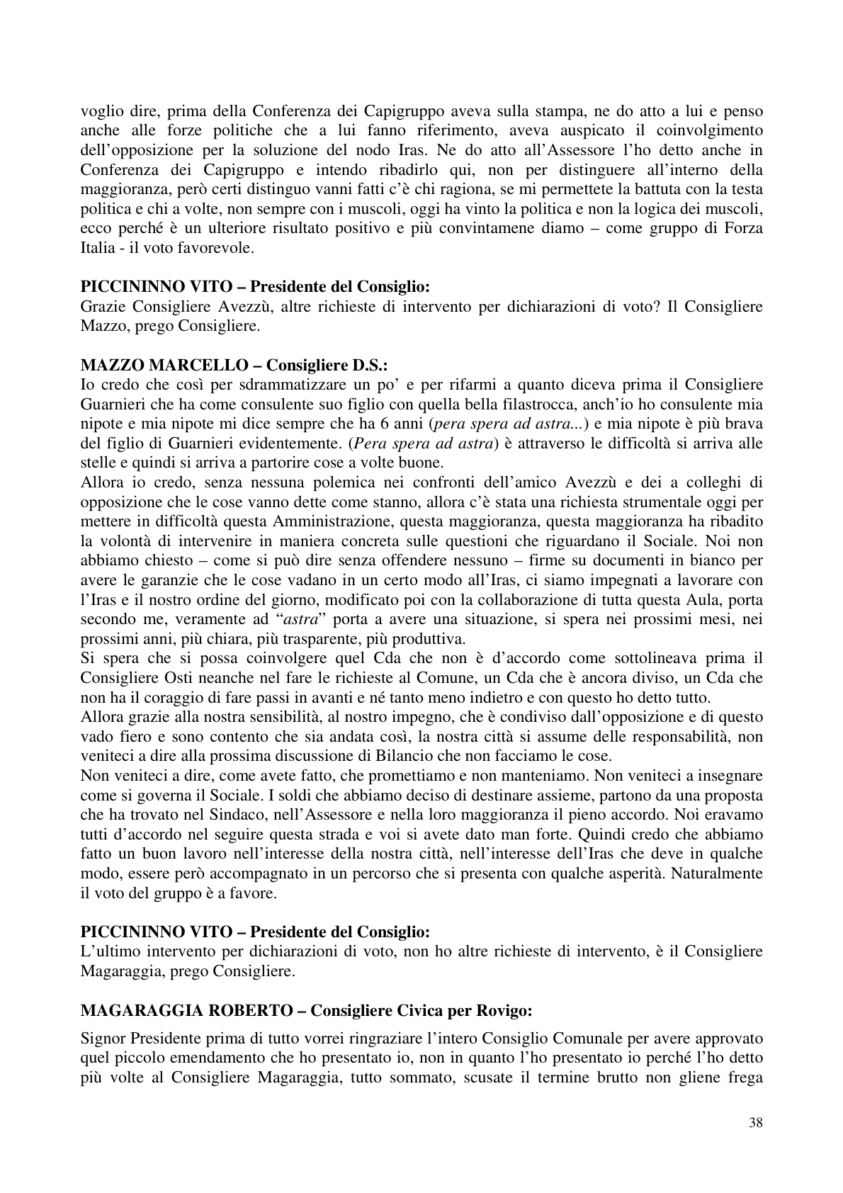 Pagina 39 del verbale