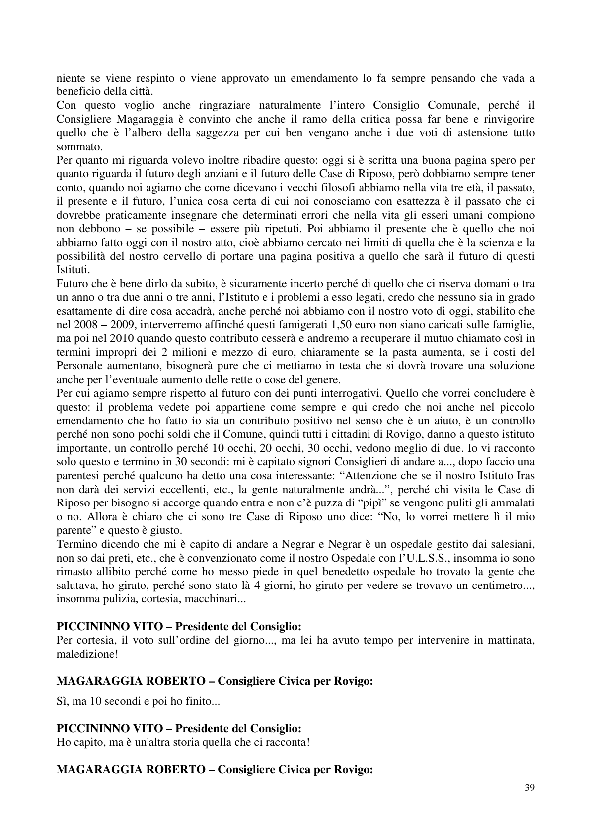 Pagina 40 del verbale