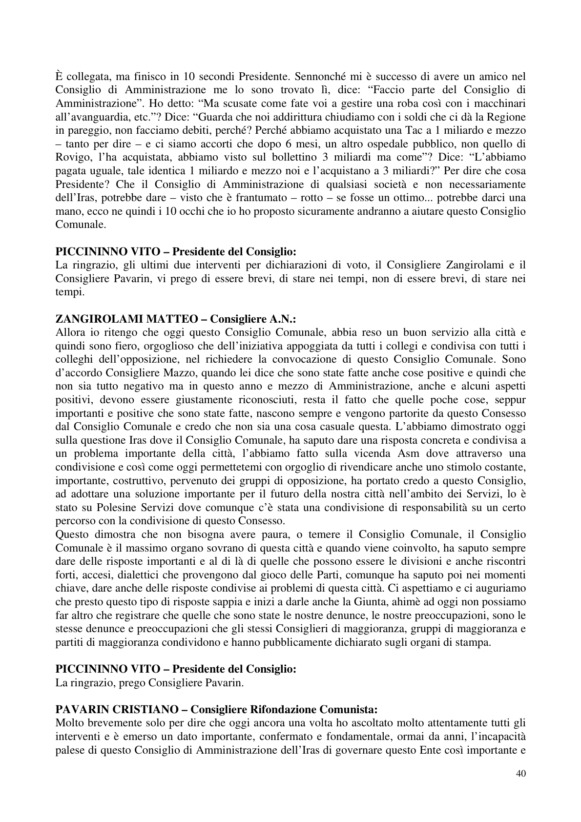 Pagina 41 del verbale