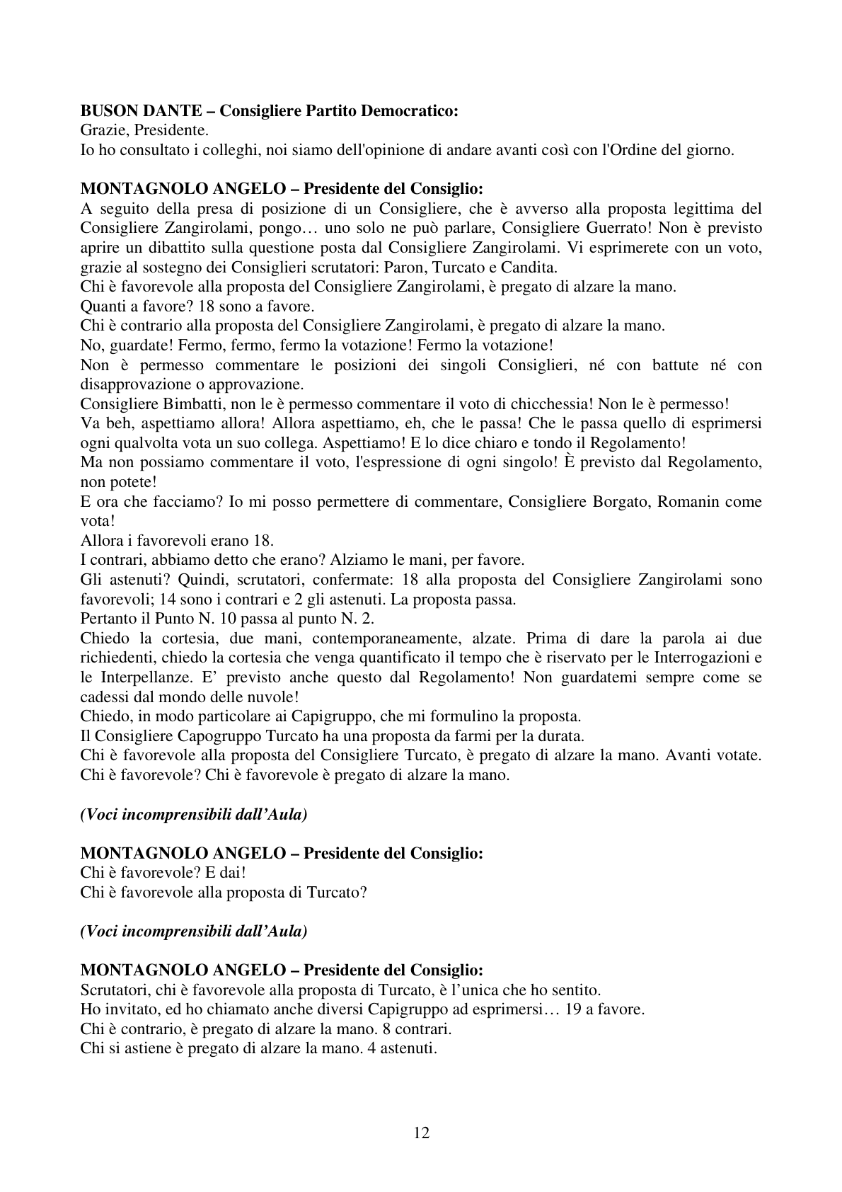 Pagina 12 del verbale