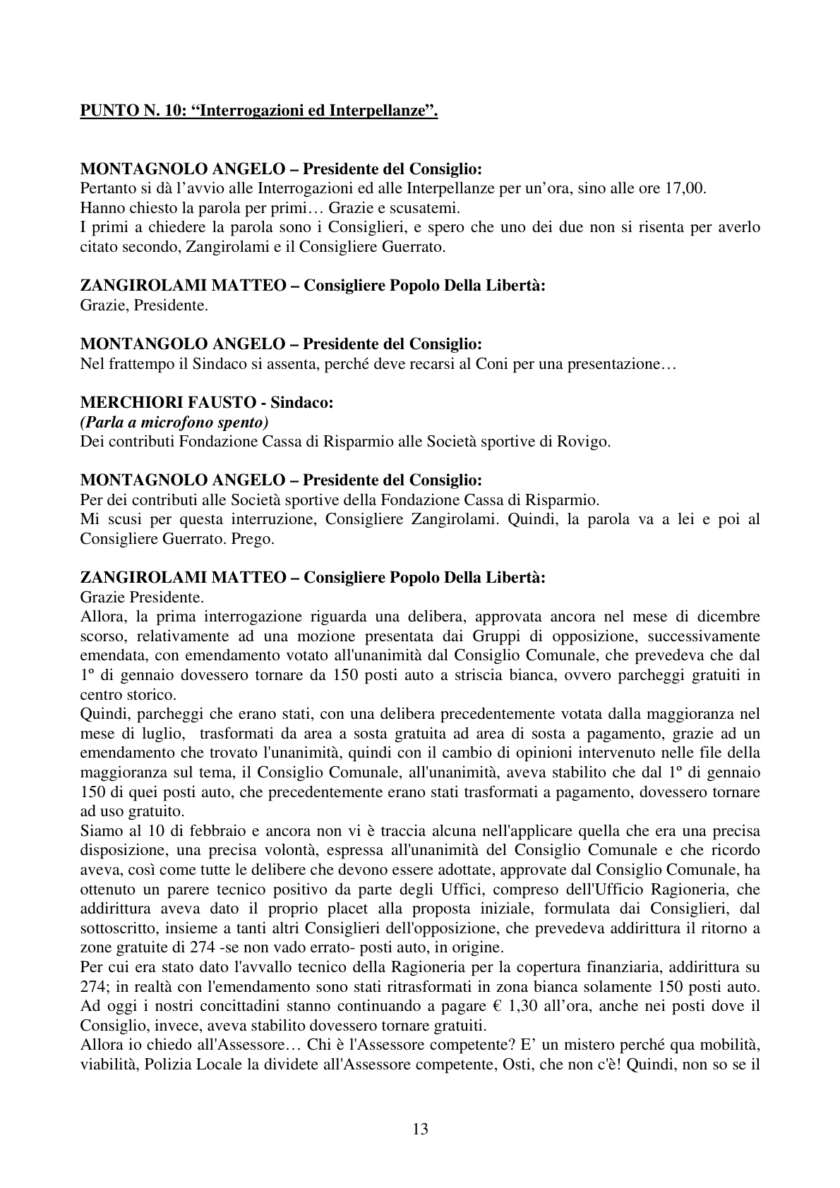 Pagina 13 del verbale