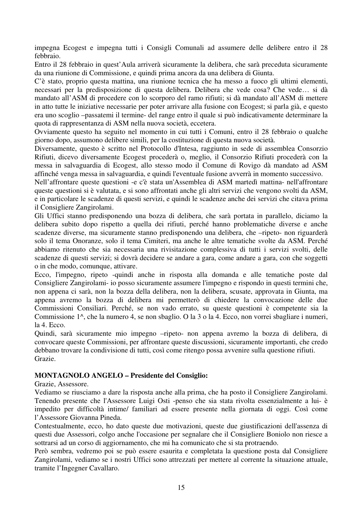 Pagina 15 del verbale