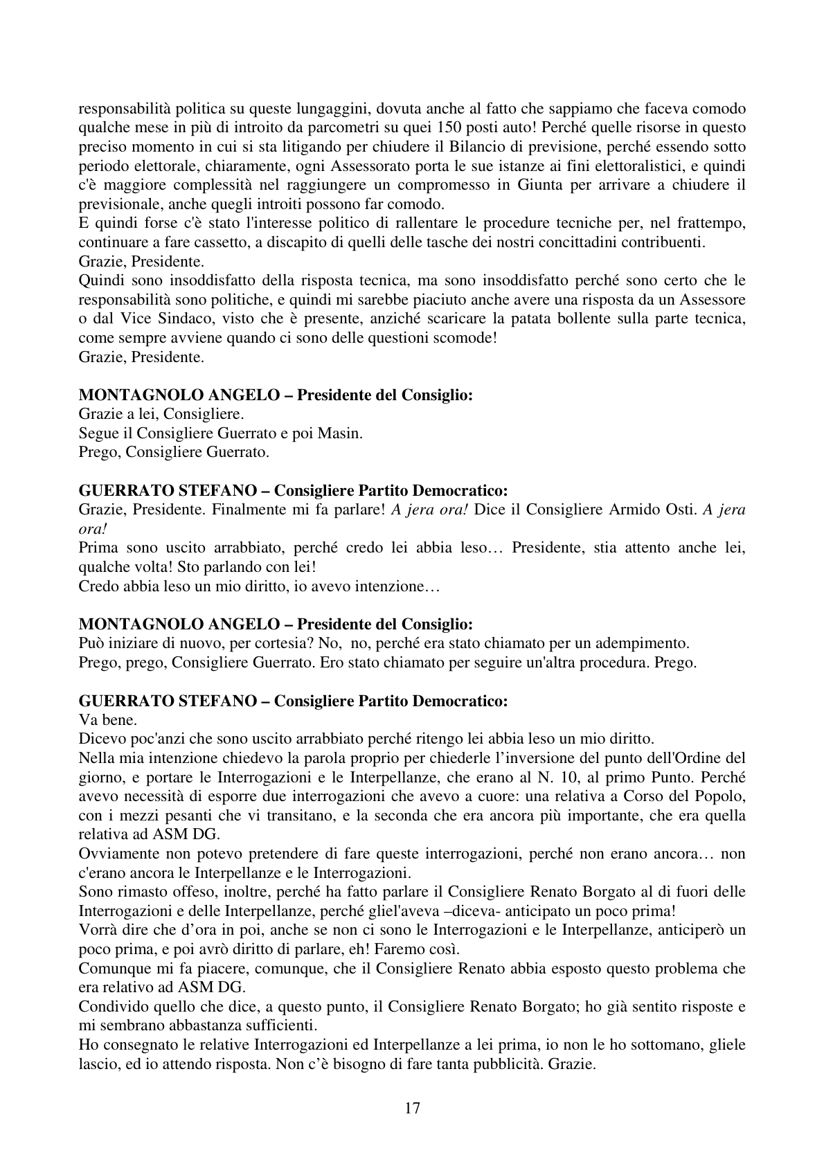 Pagina 17 del verbale