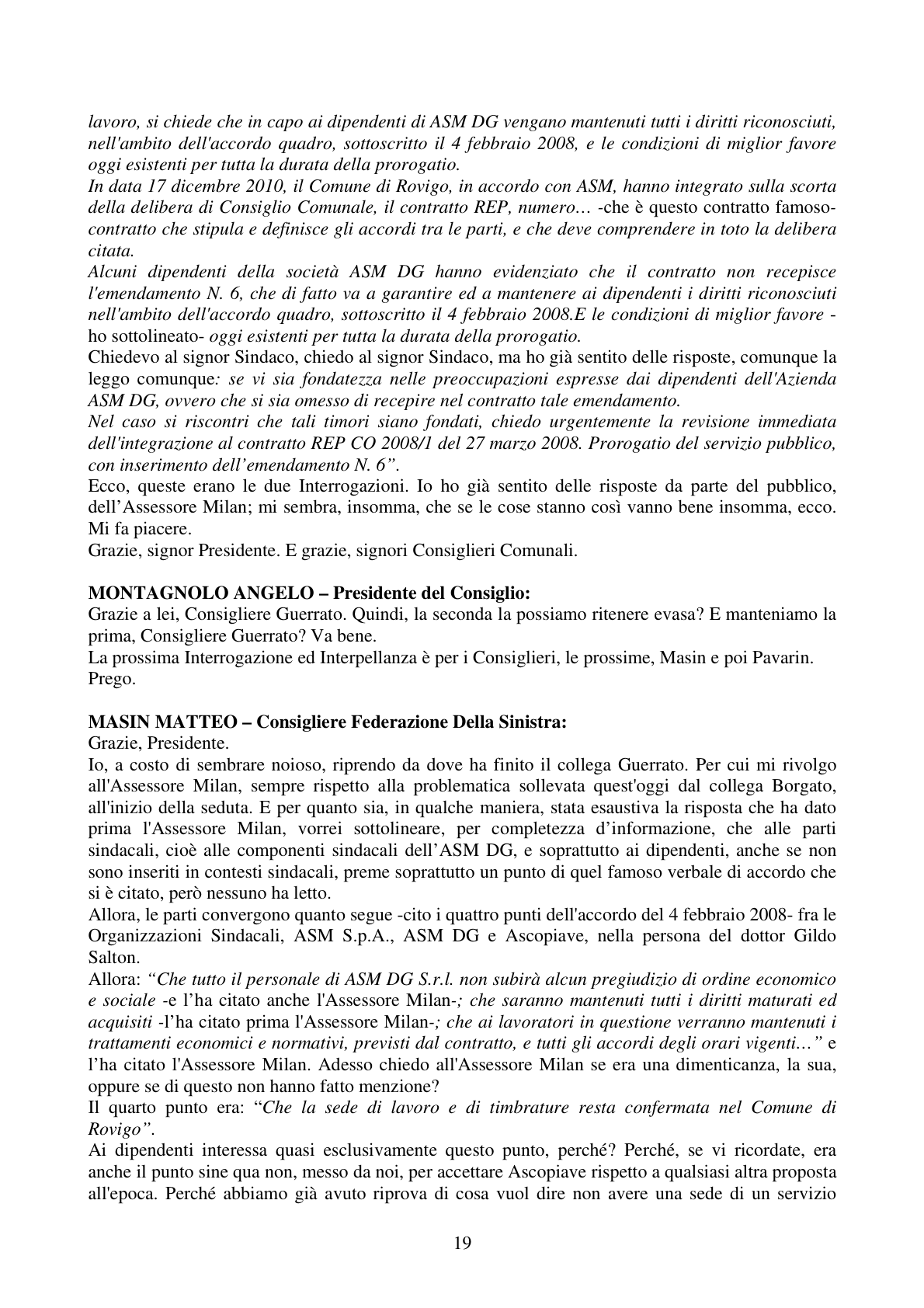Pagina 19 del verbale