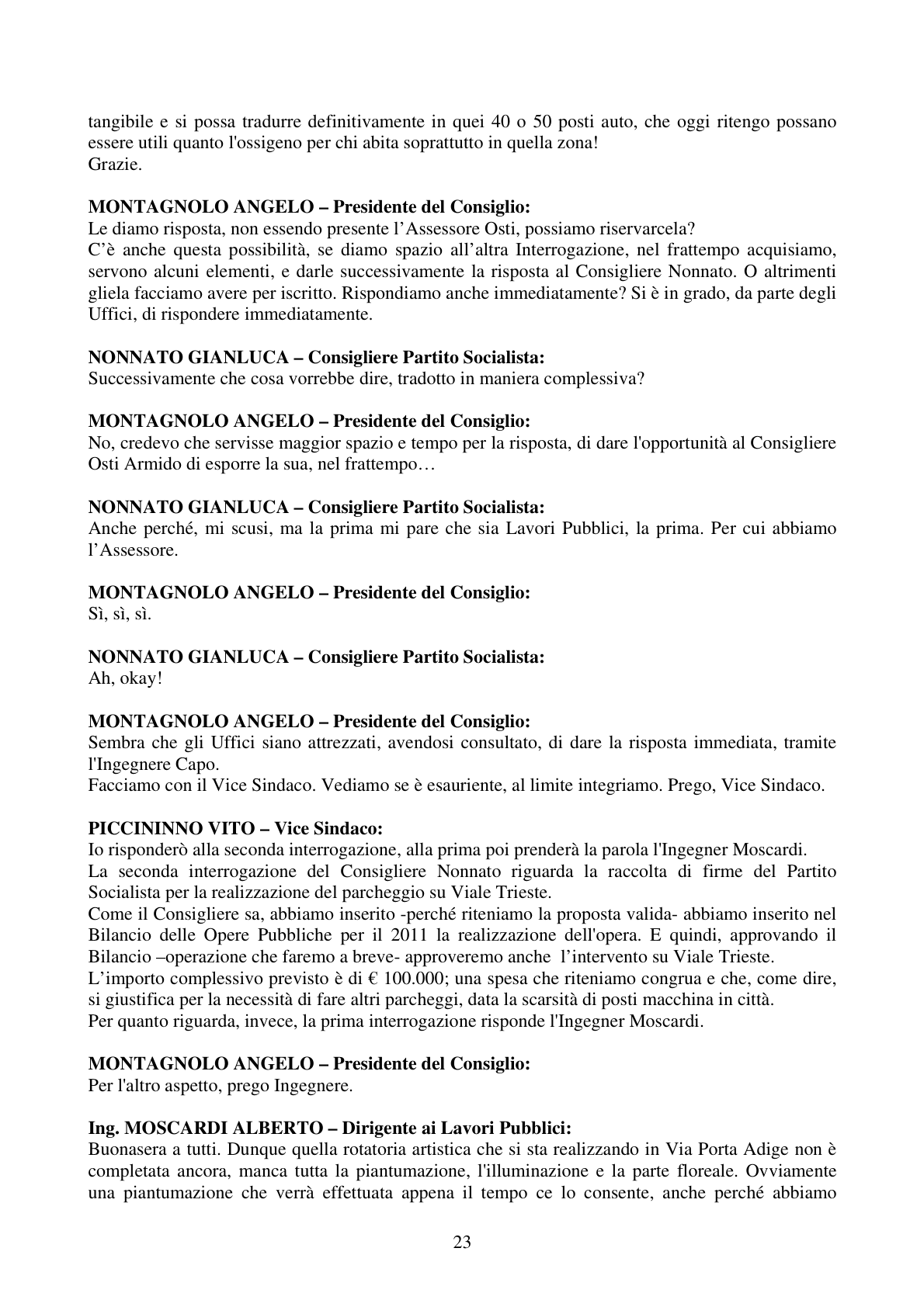 Pagina 23 del verbale