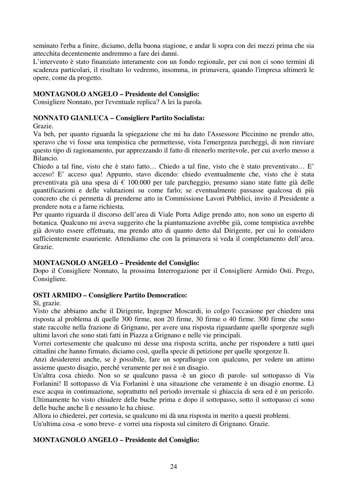 Pagina 24 del verbale