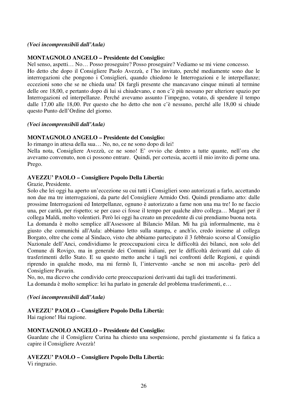 Pagina 26 del verbale
