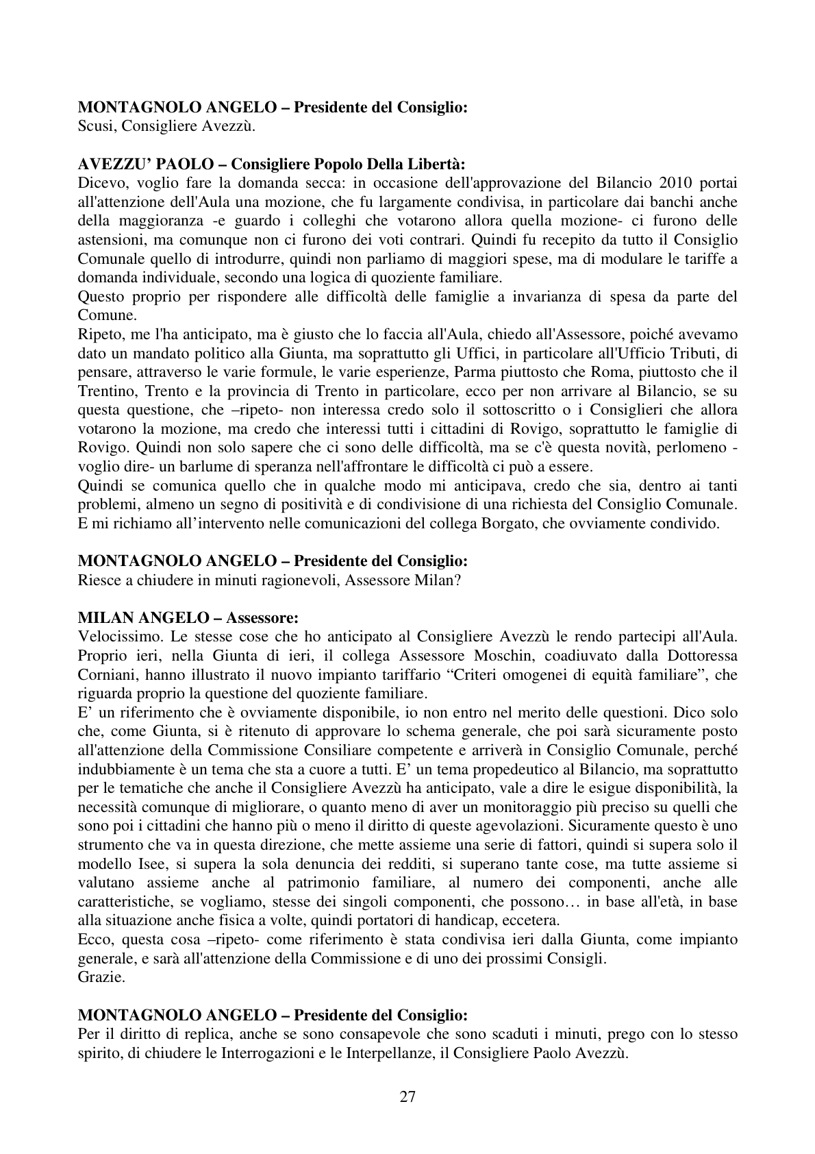 Pagina 27 del verbale