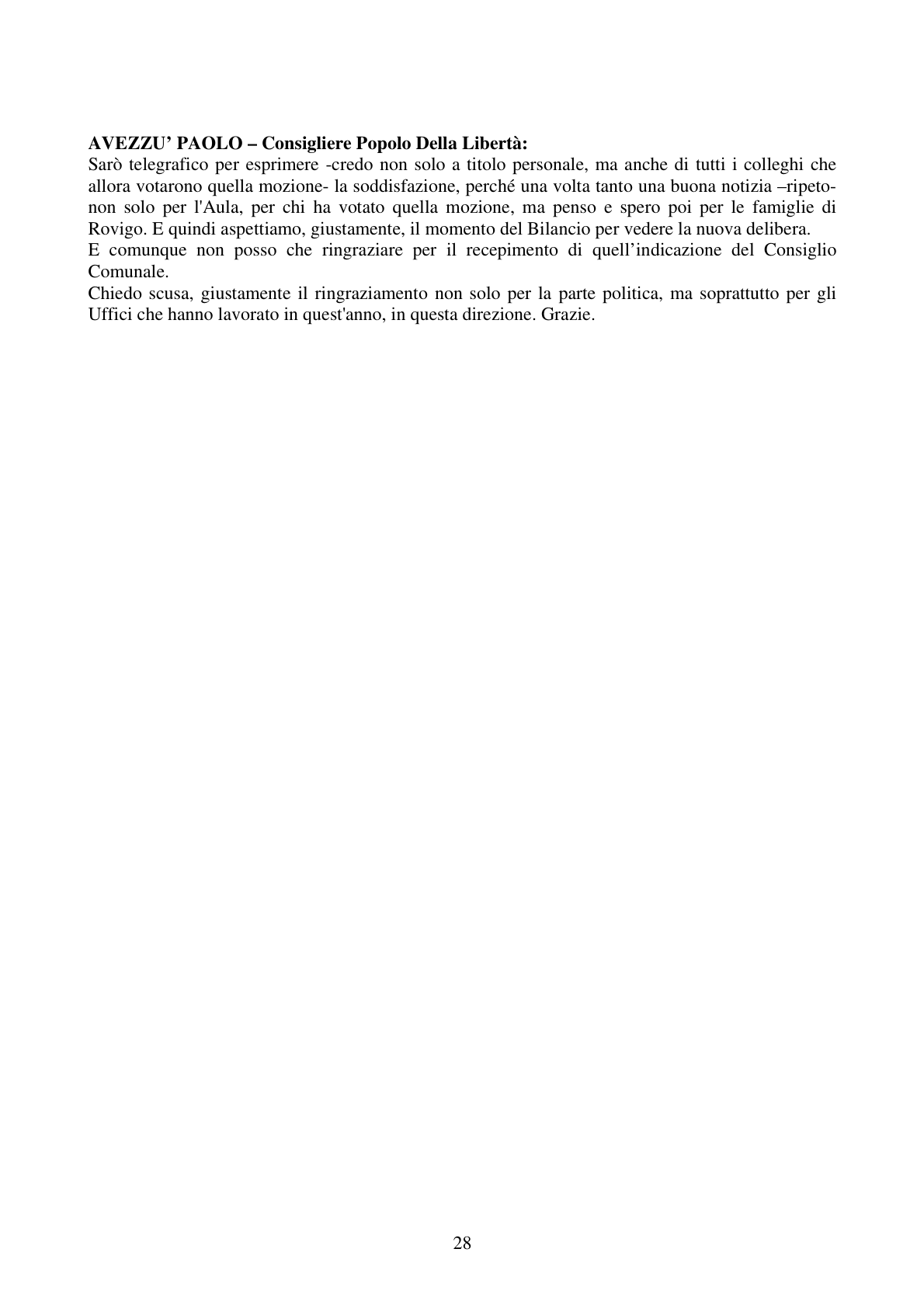 Pagina 28 del verbale