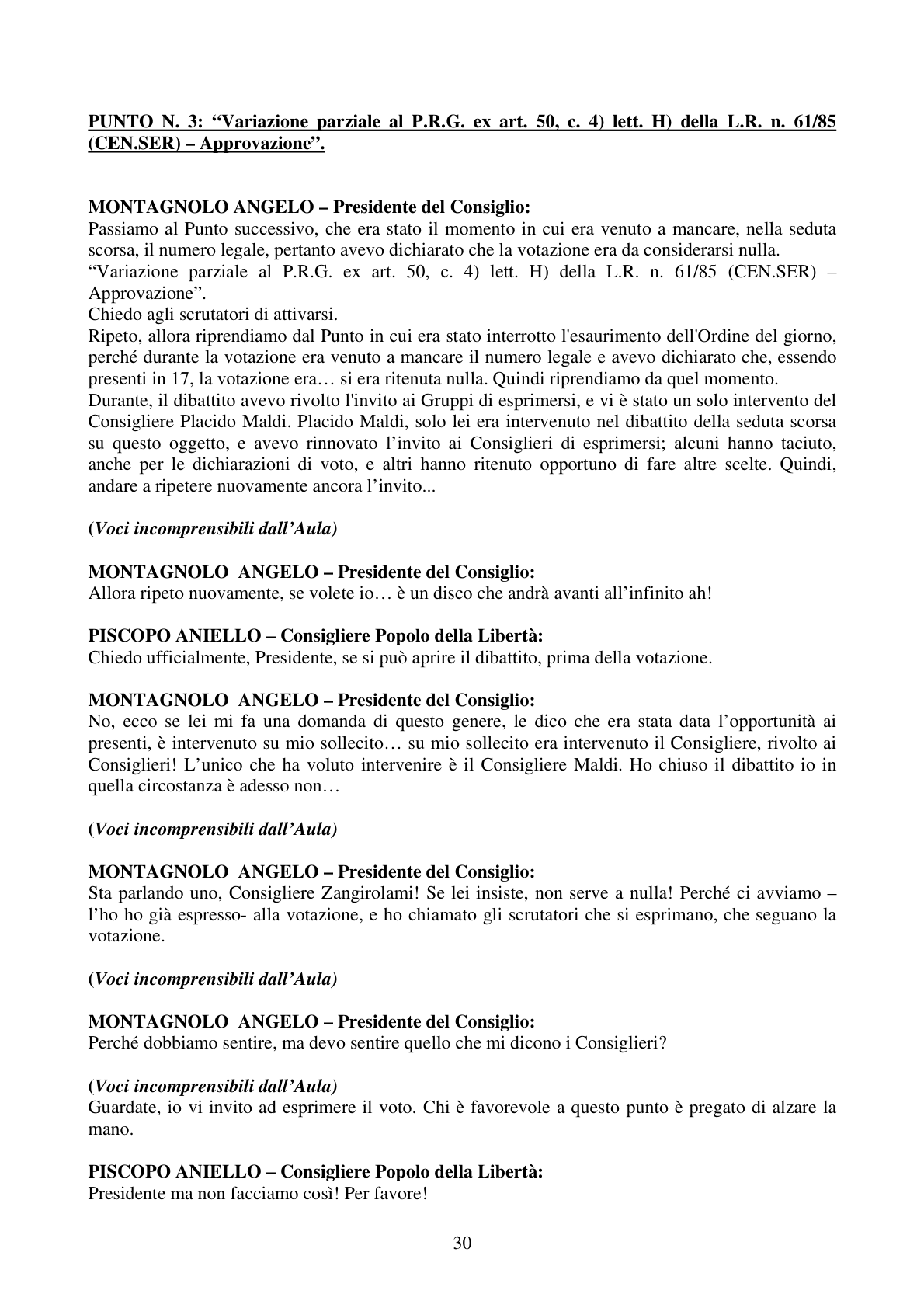 Pagina 30 del verbale