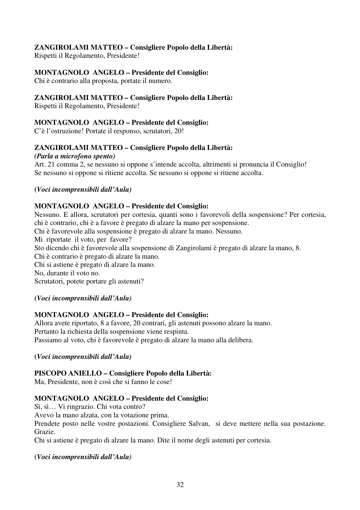 Pagina 32 del verbale
