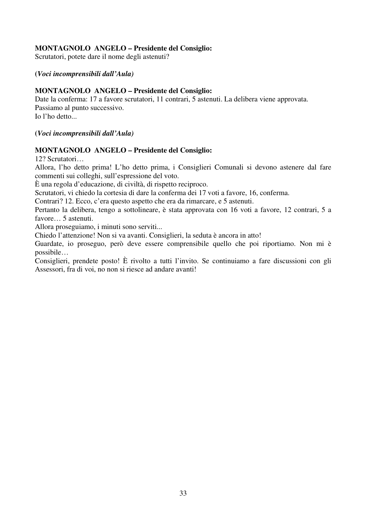 Pagina 33 del verbale