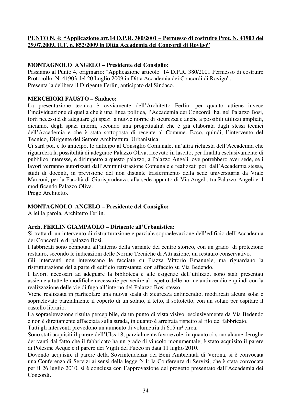 Pagina 34 del verbale