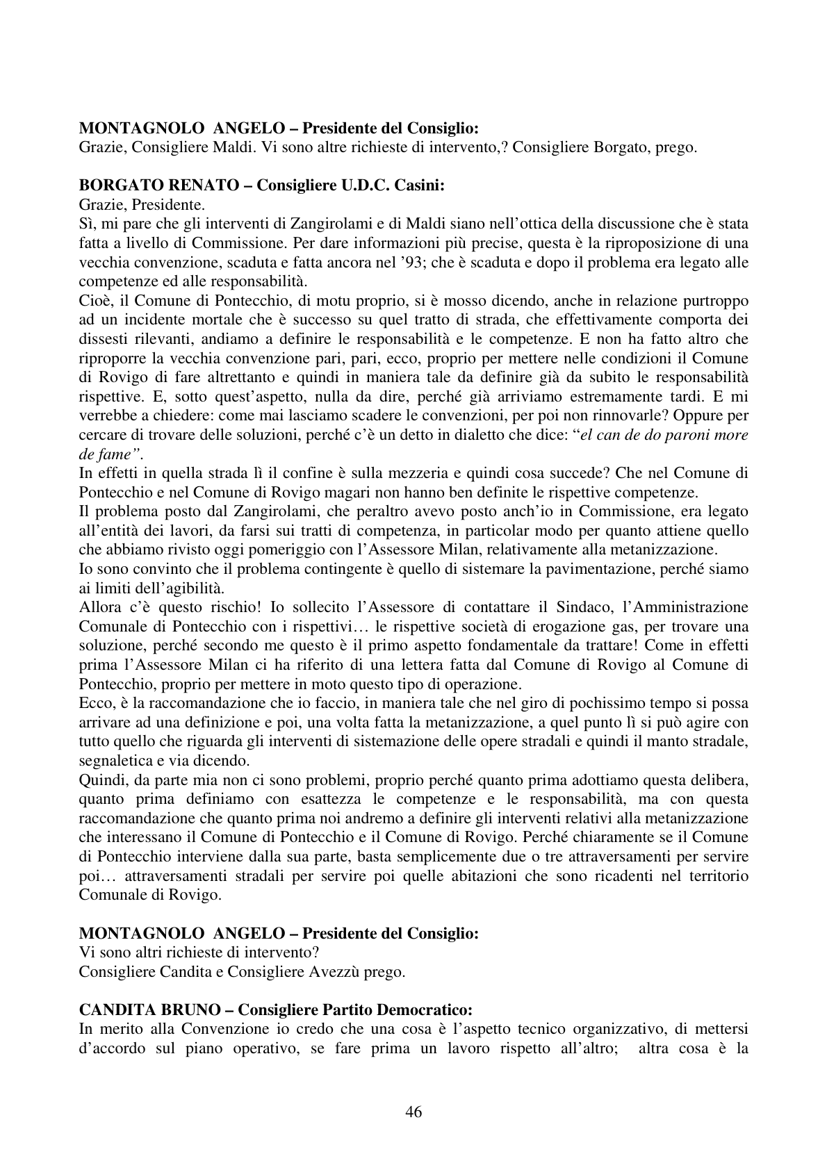 Pagina 46 del verbale