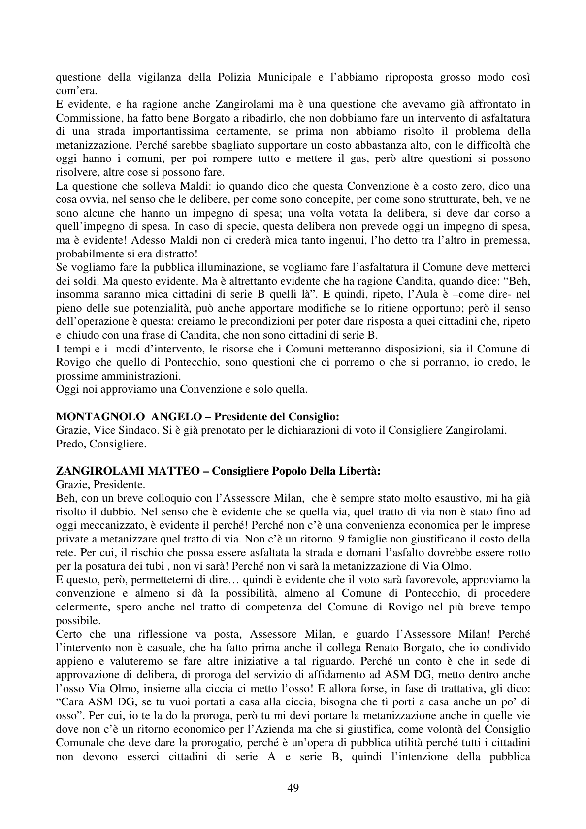 Pagina 49 del verbale