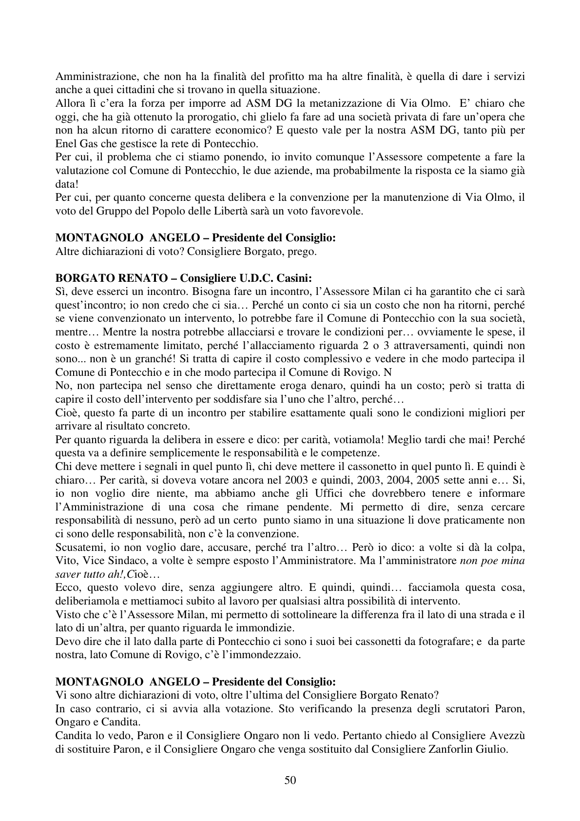 Pagina 50 del verbale