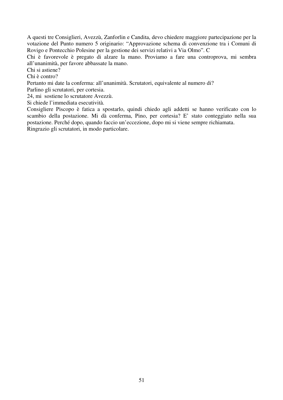 Pagina 51 del verbale