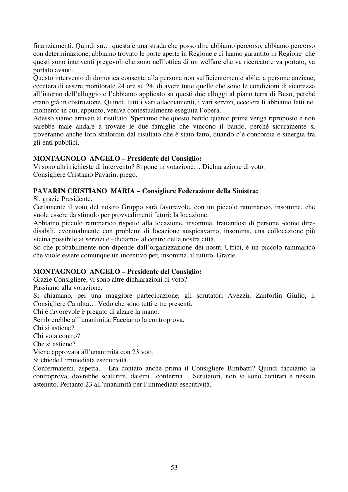 Pagina 53 del verbale