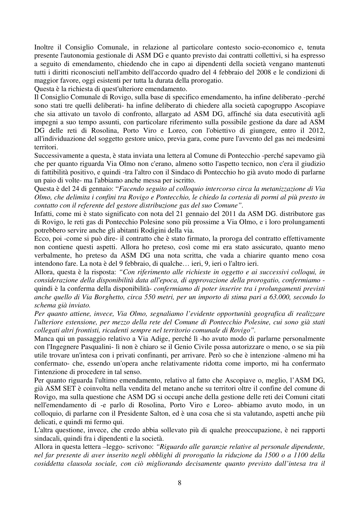 Pagina 8 del verbale