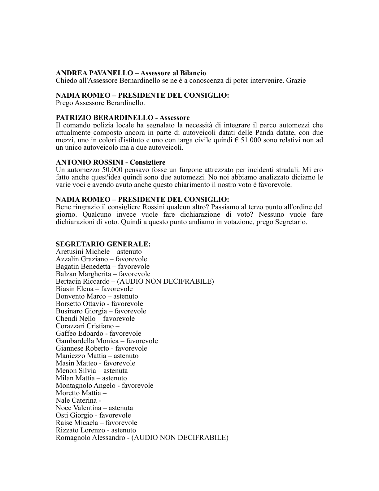 Pagina 13 del verbale