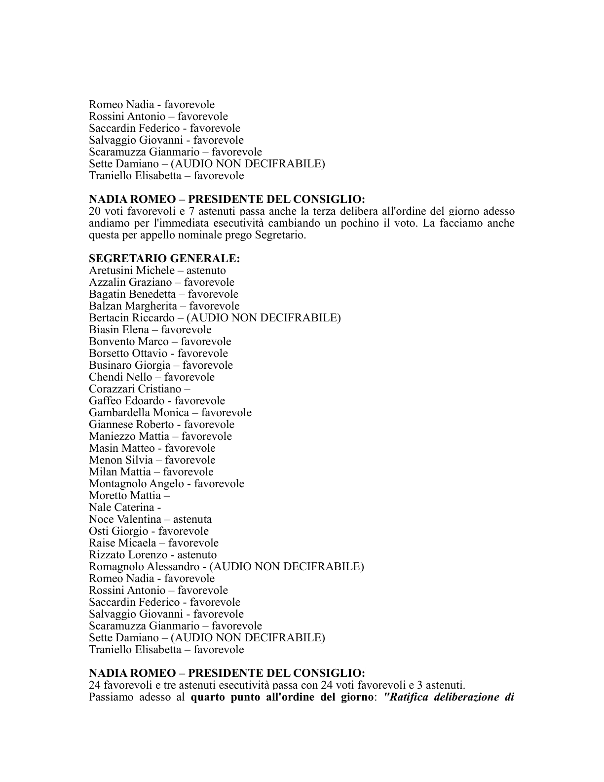 Pagina 14 del verbale