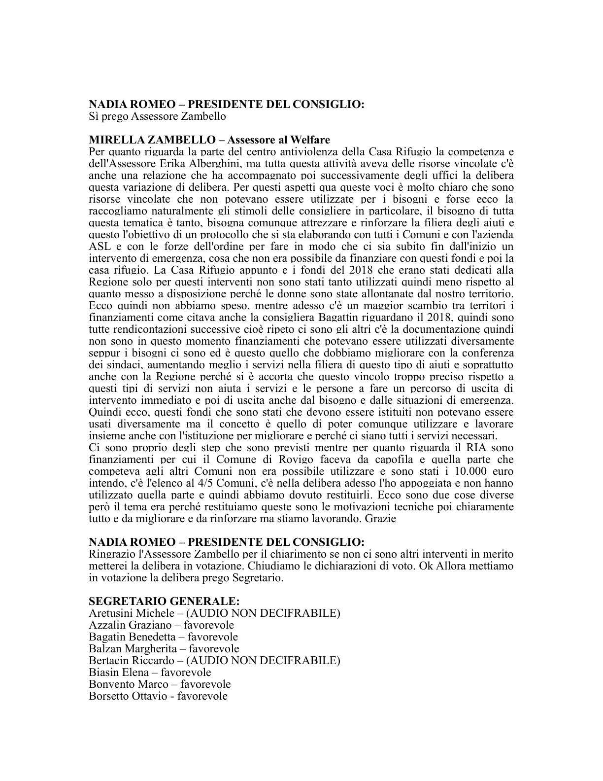 Pagina 19 del verbale