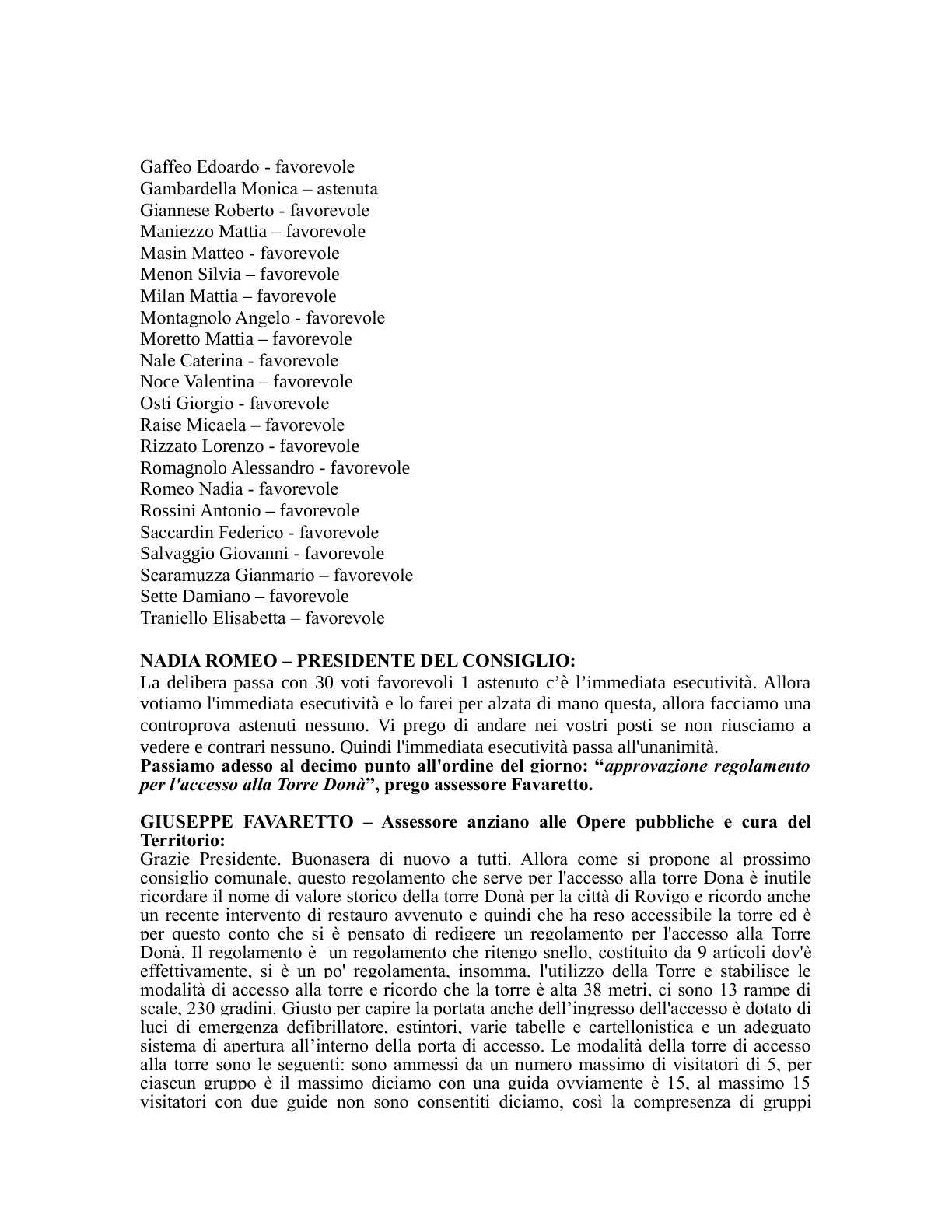 Pagina 36 del verbale