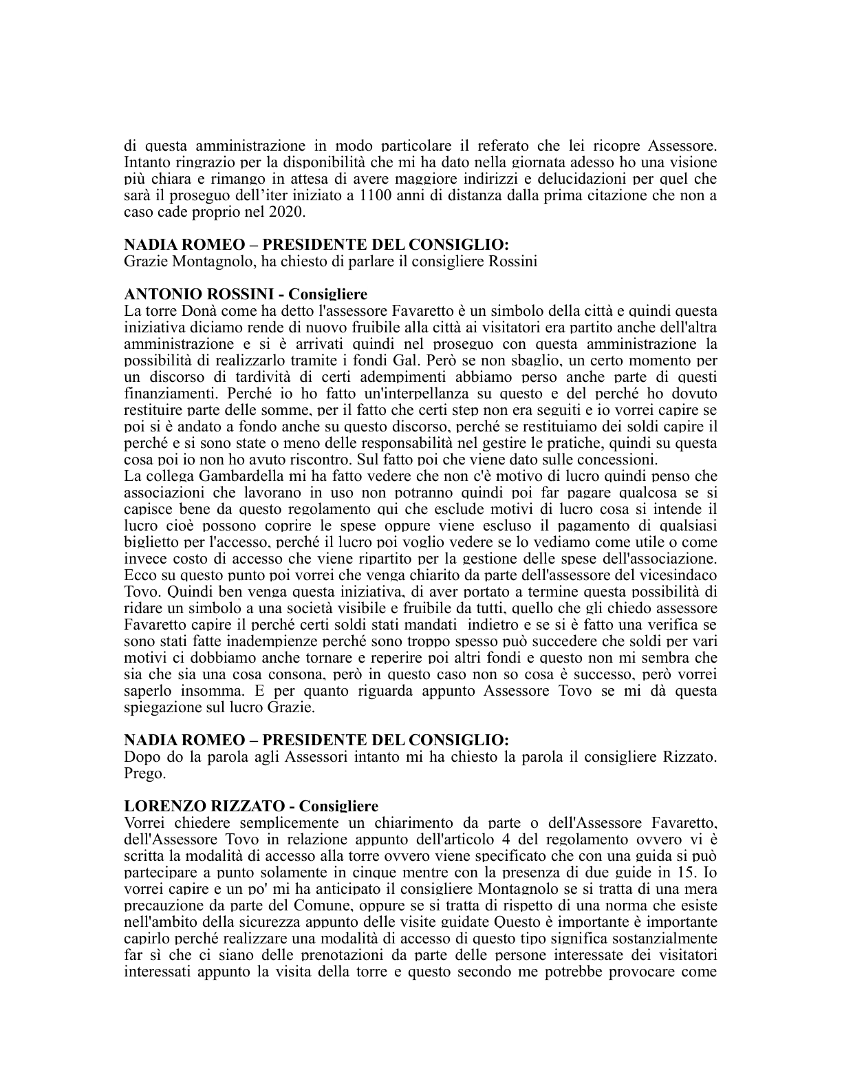 Pagina 39 del verbale