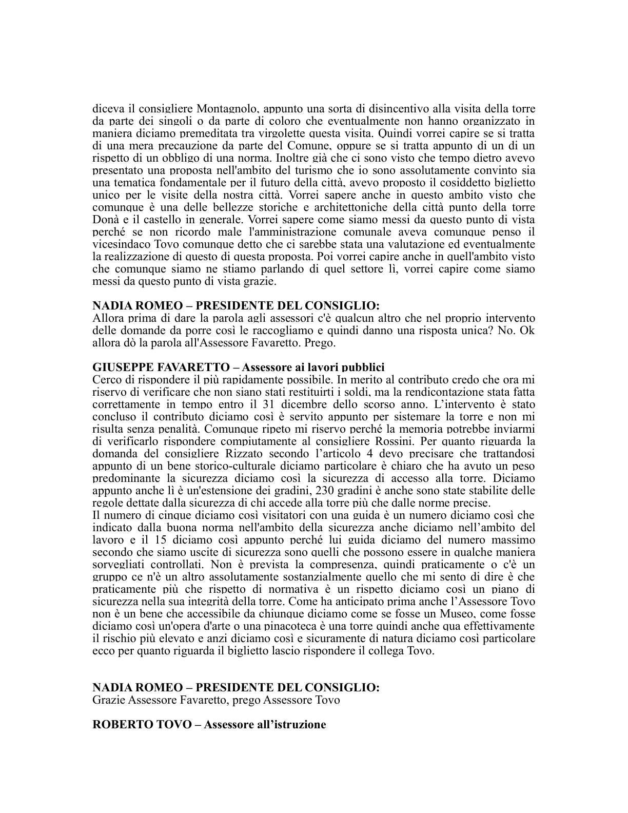 Pagina 40 del verbale