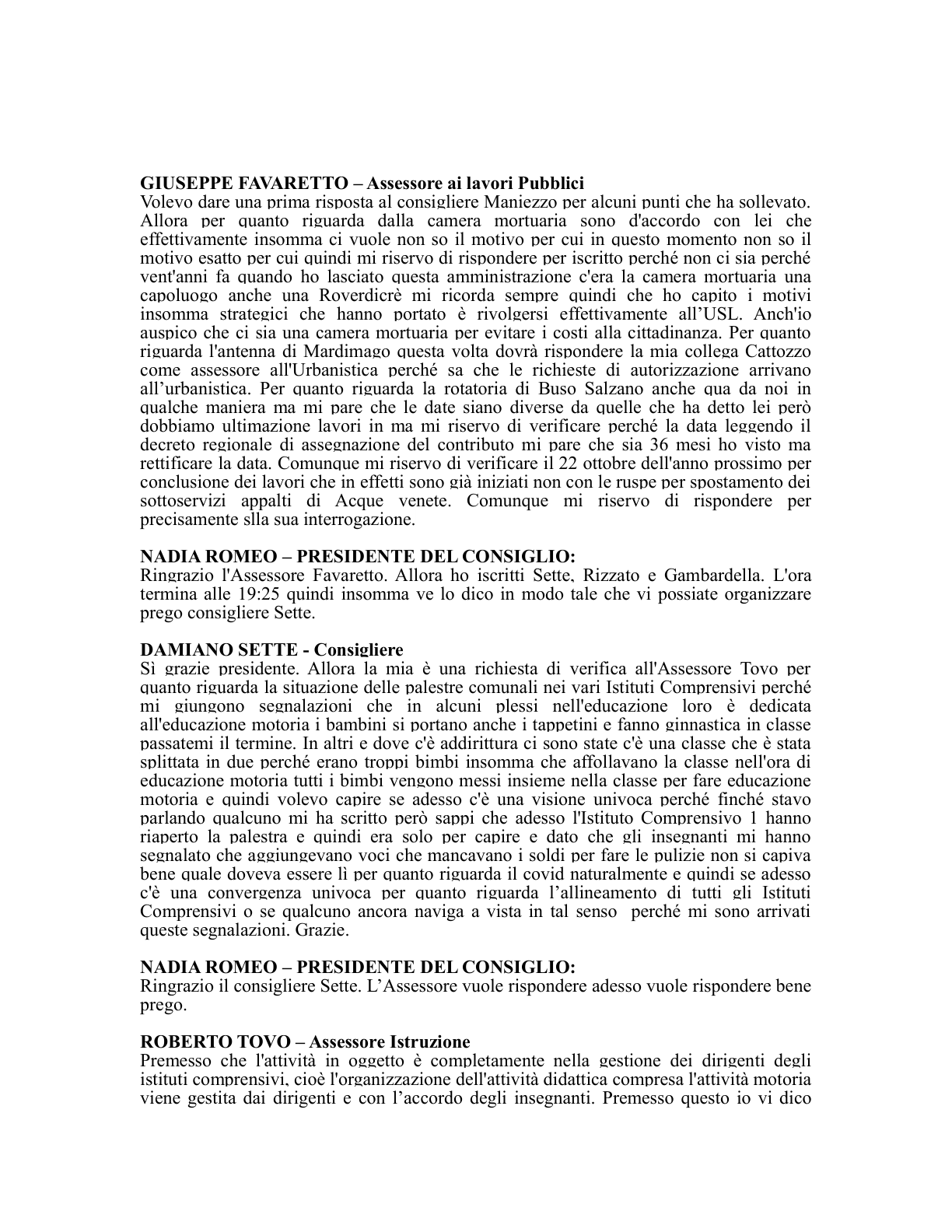 Pagina 50 del verbale