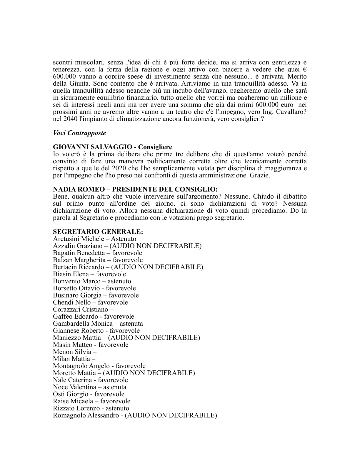 Pagina 7 del verbale