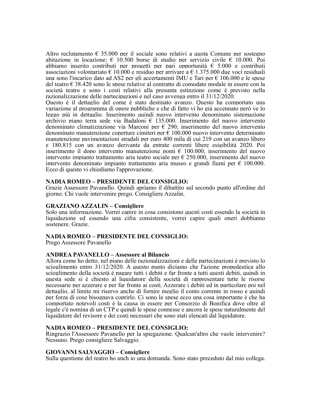 Pagina 9 del verbale