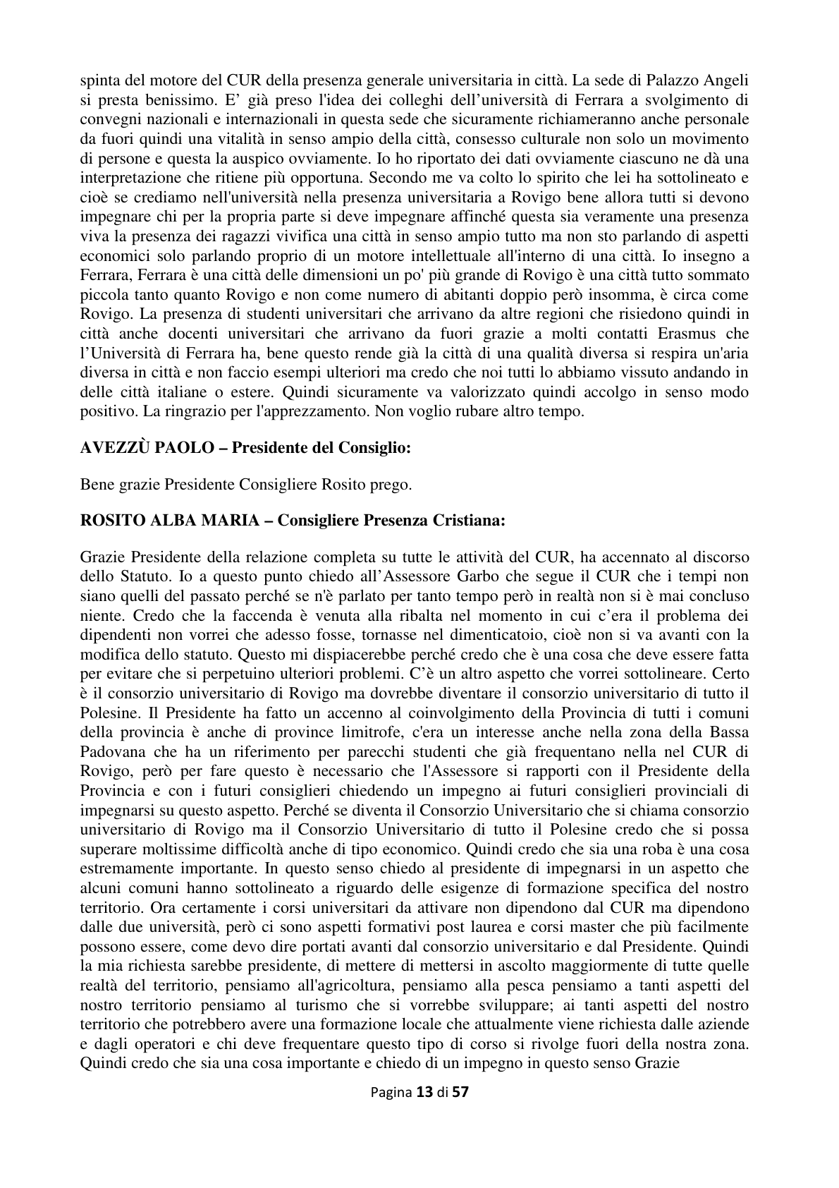 Pagina 14 del verbale