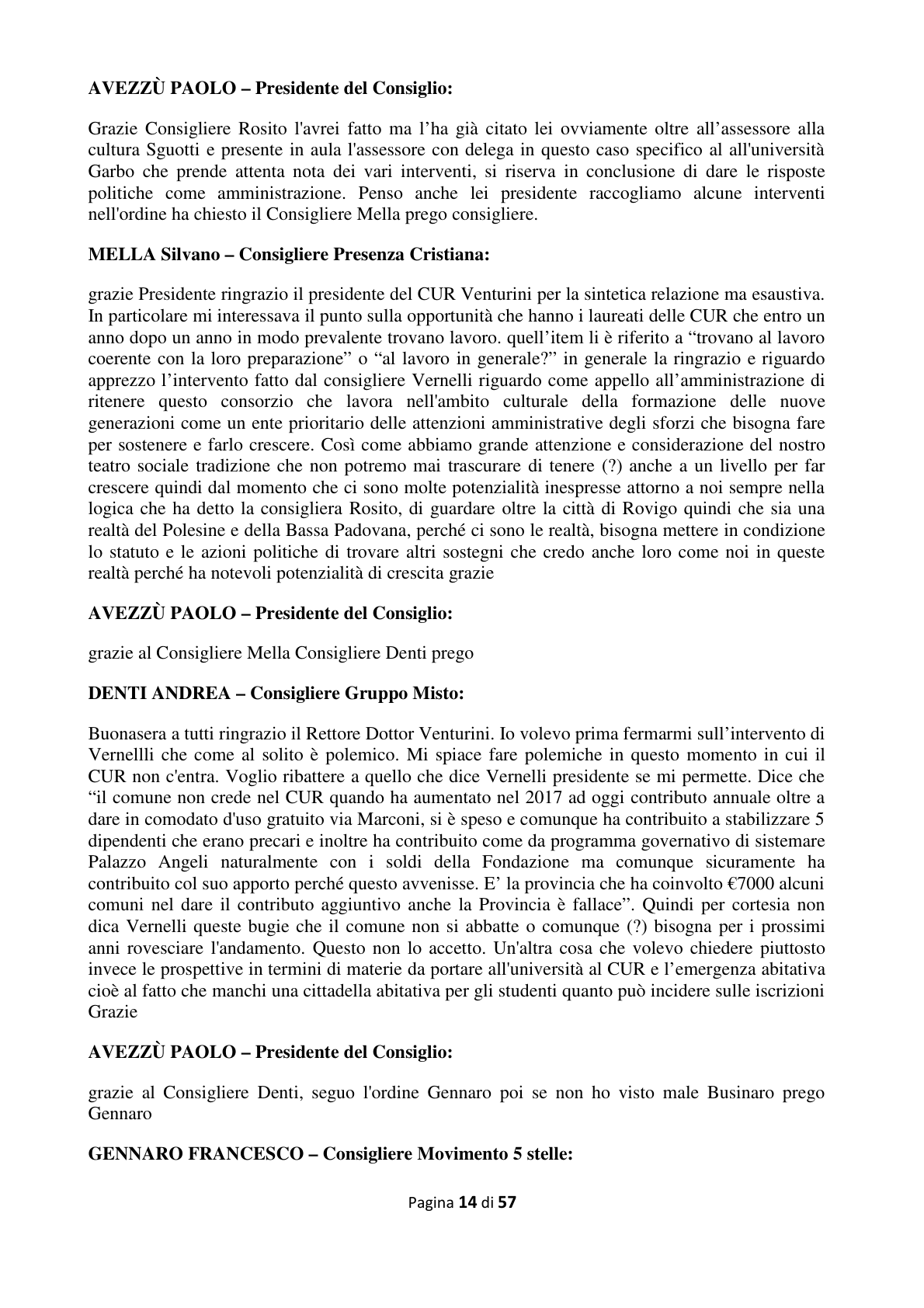 Pagina 15 del verbale