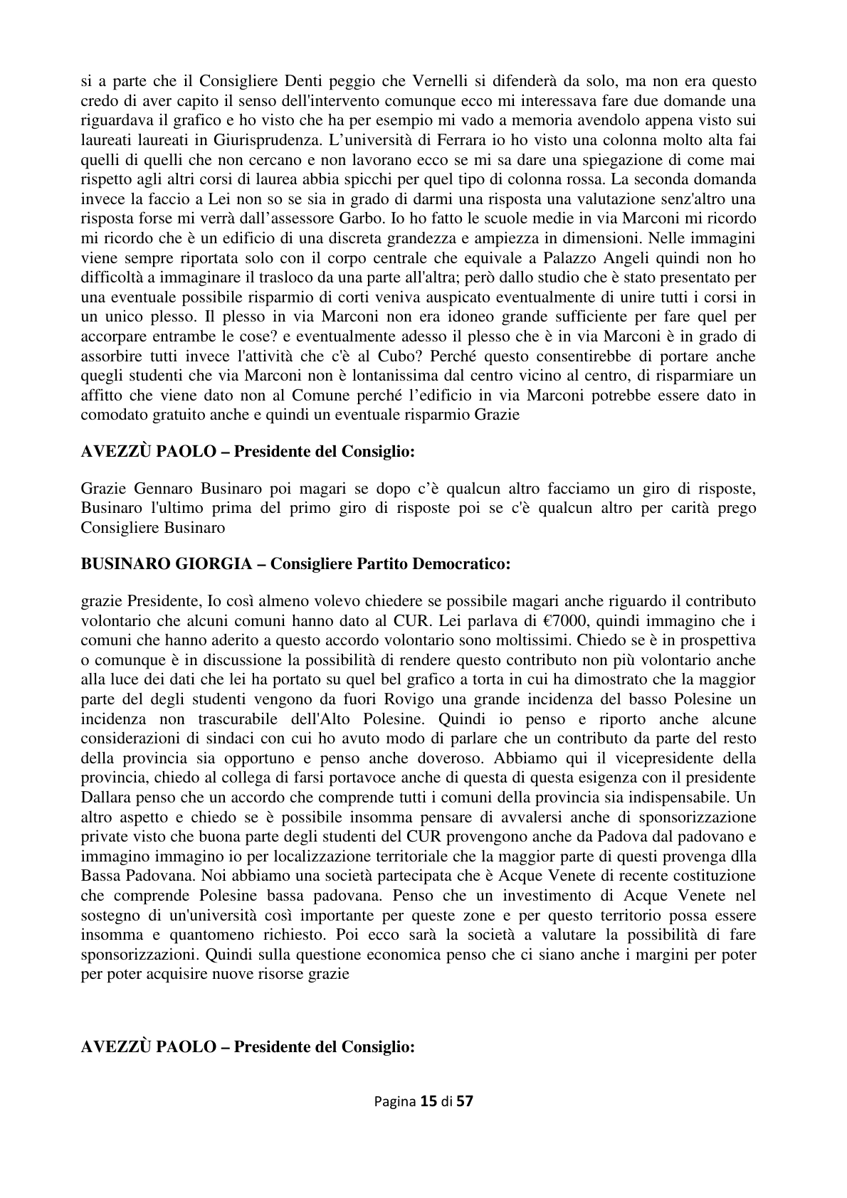 Pagina 16 del verbale