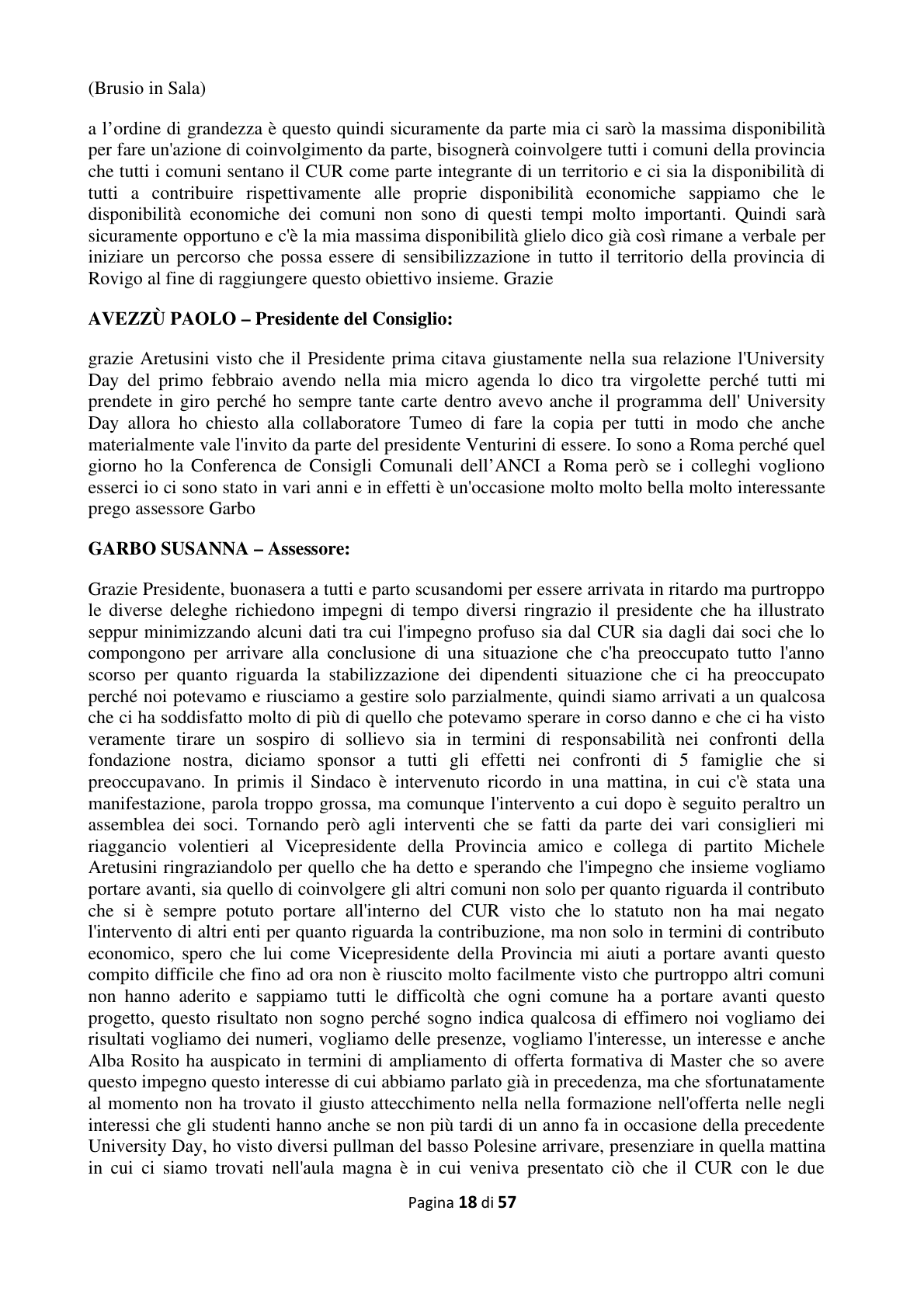 Pagina 19 del verbale