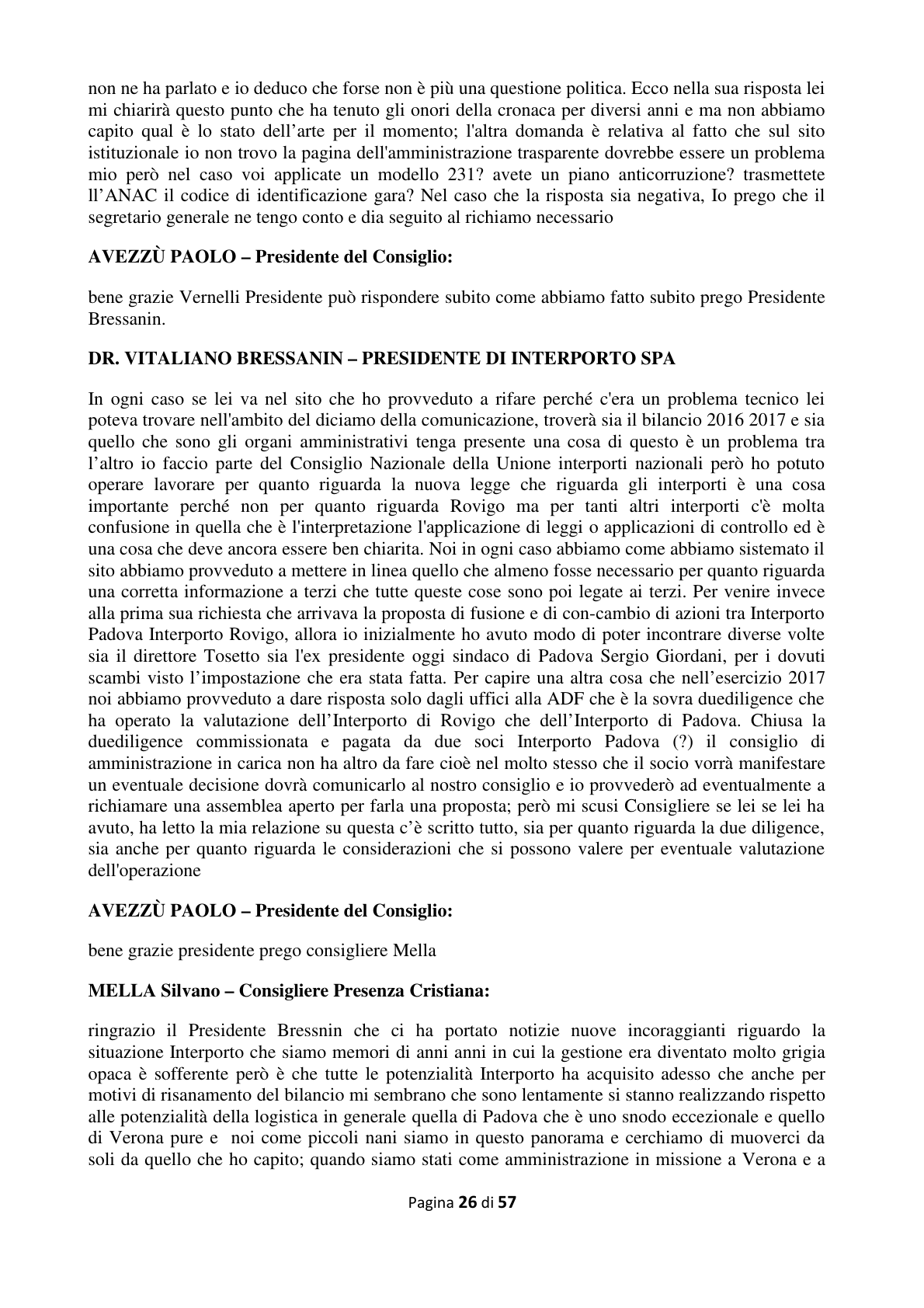 Pagina 27 del verbale
