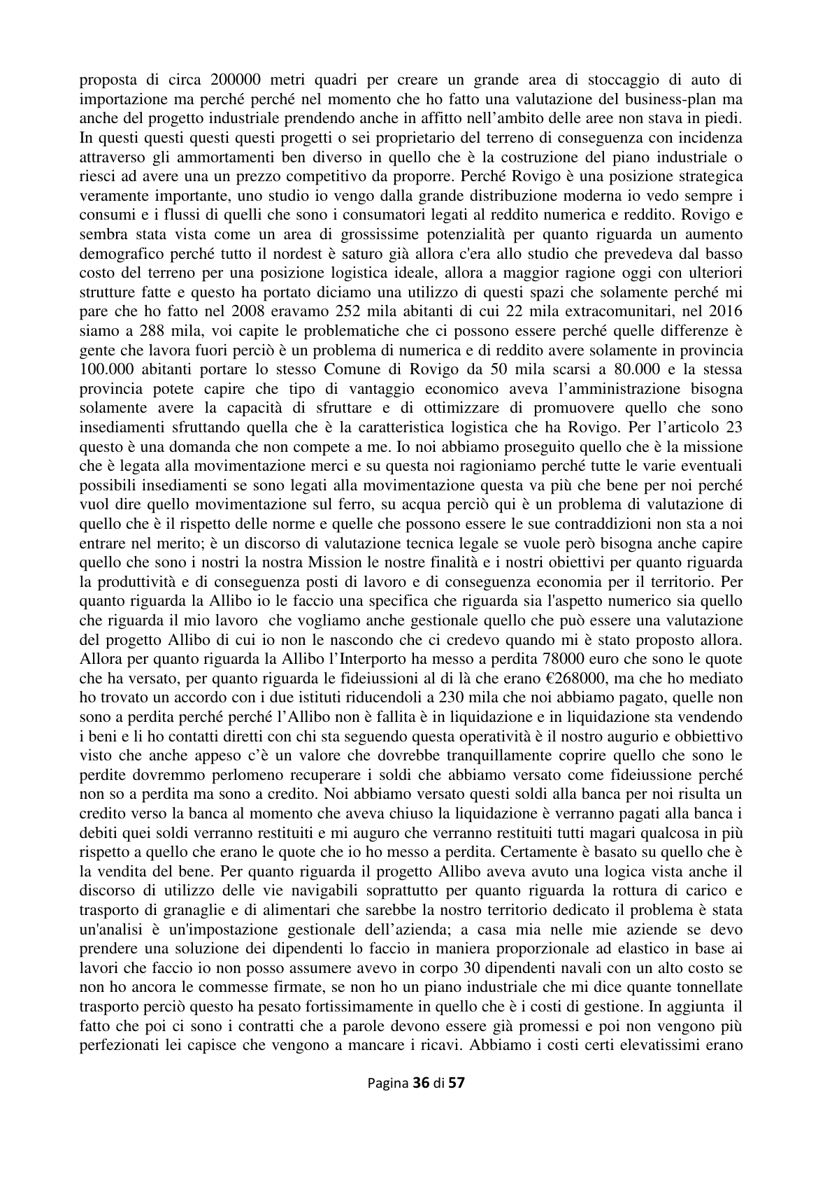 Pagina 37 del verbale