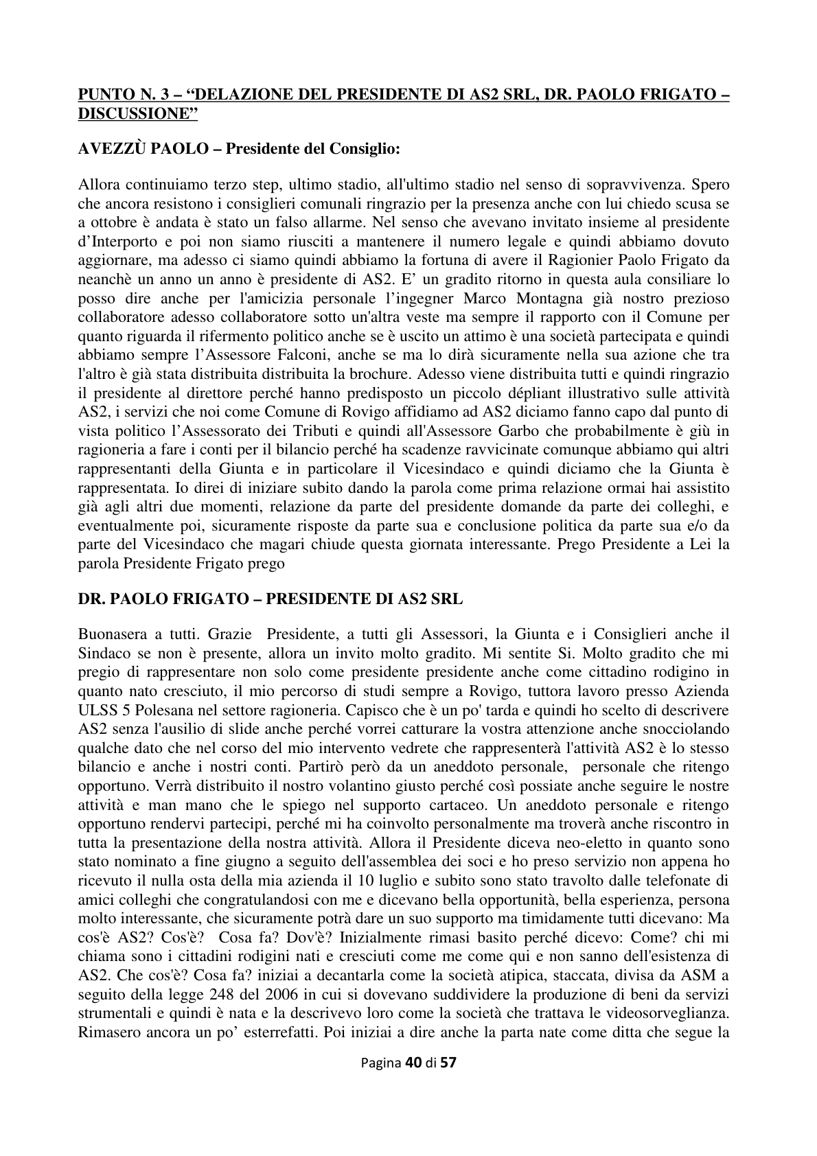 Pagina 41 del verbale