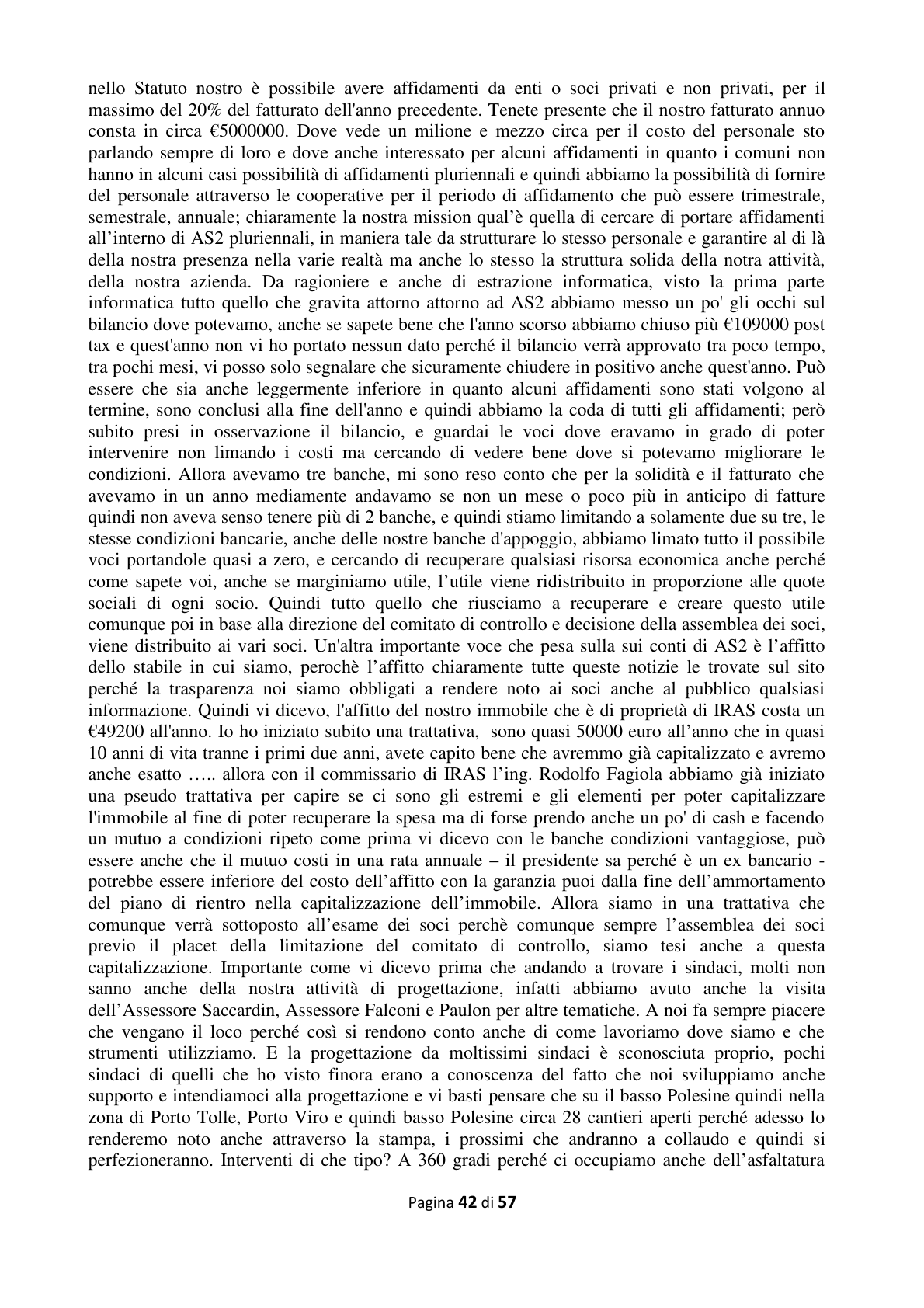 Pagina 43 del verbale