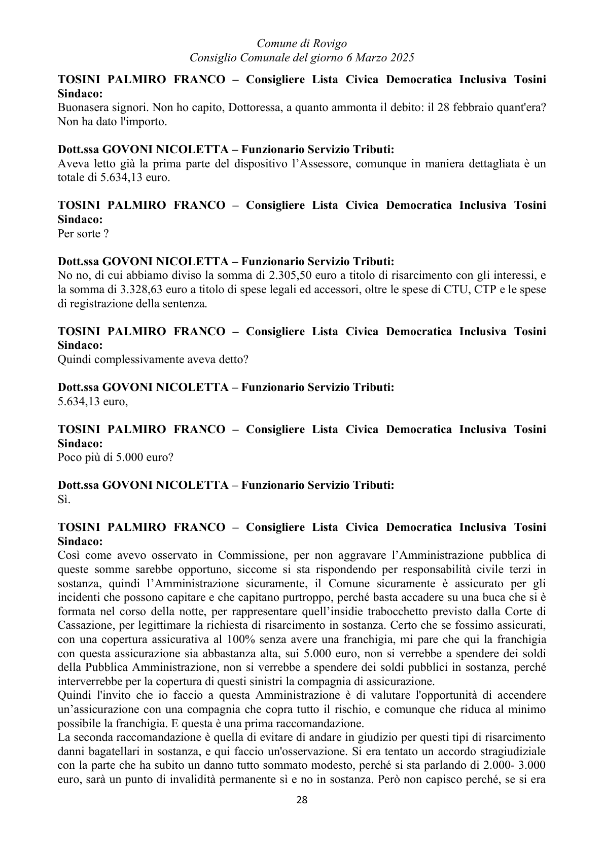 Pagina 28 del verbale