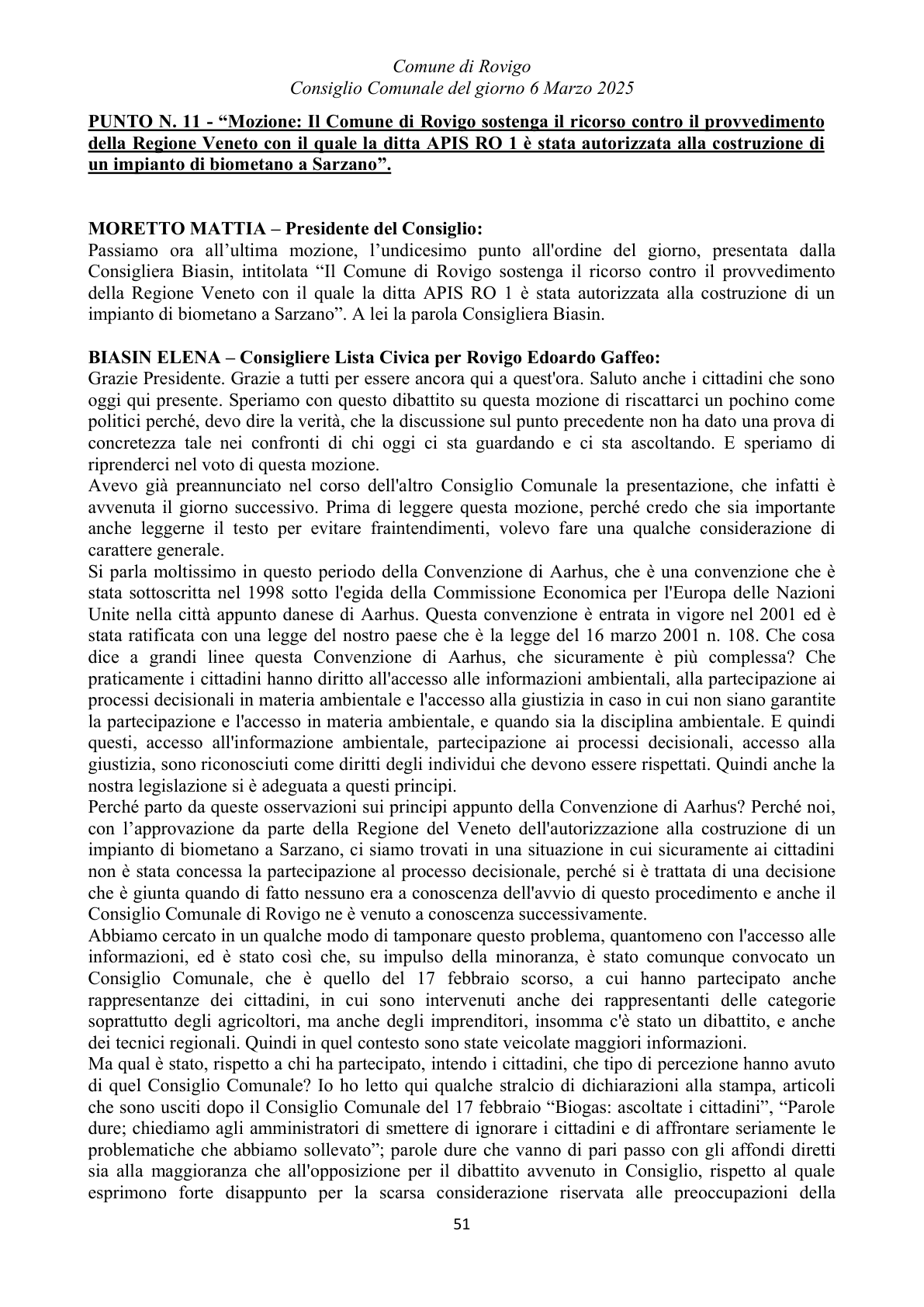 Pagina 51 del verbale