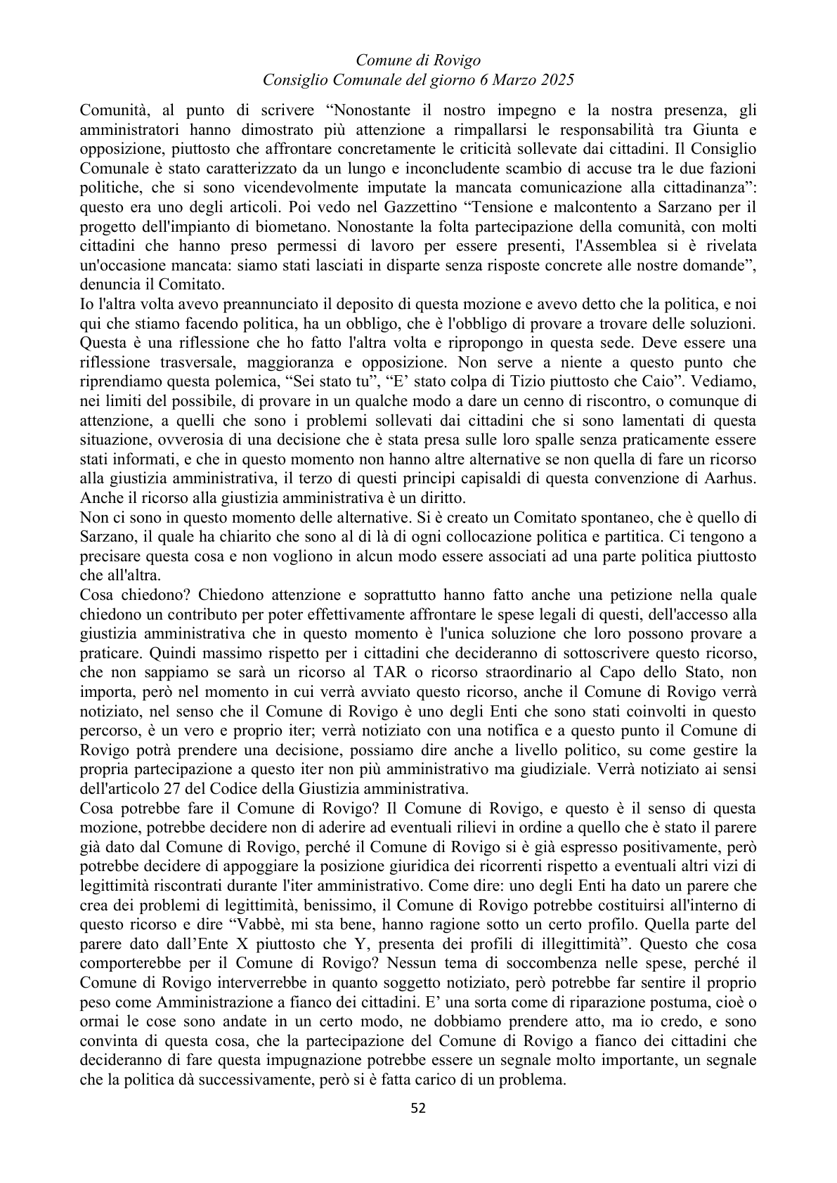 Pagina 52 del verbale
