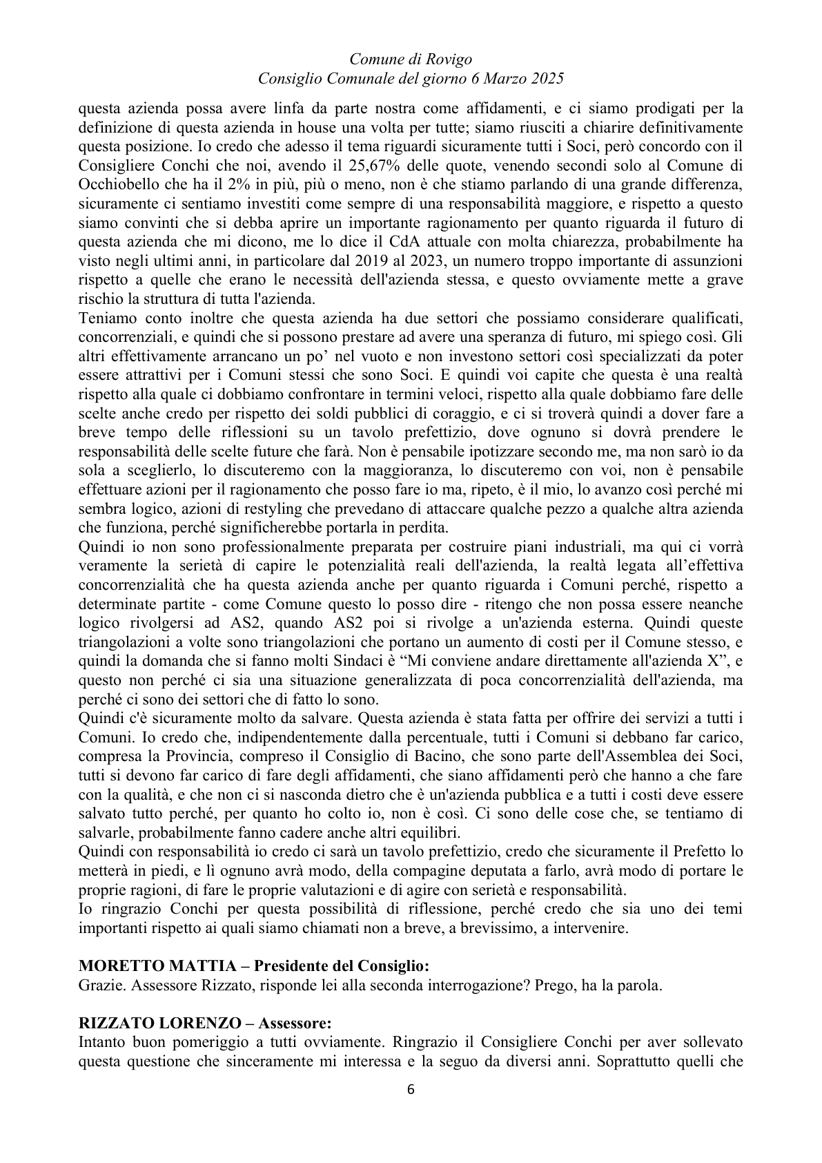 Pagina 6 del verbale