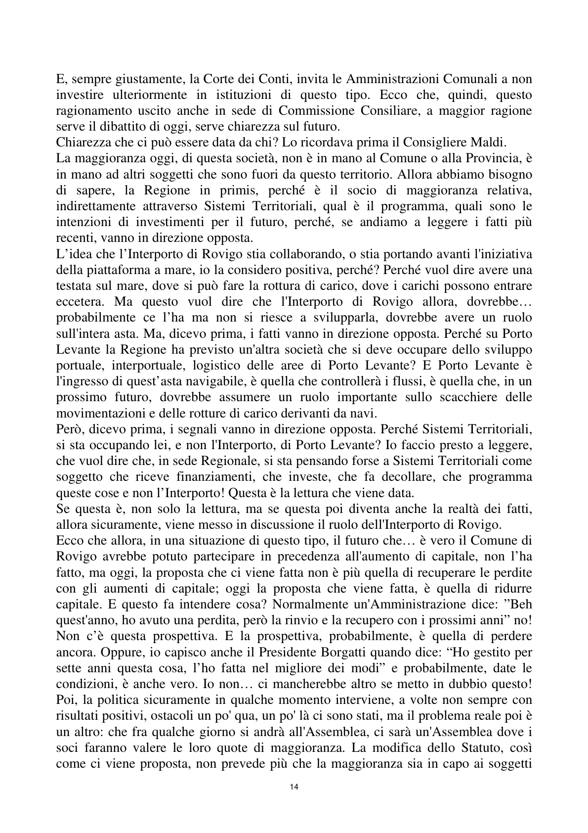 Pagina 14 del verbale